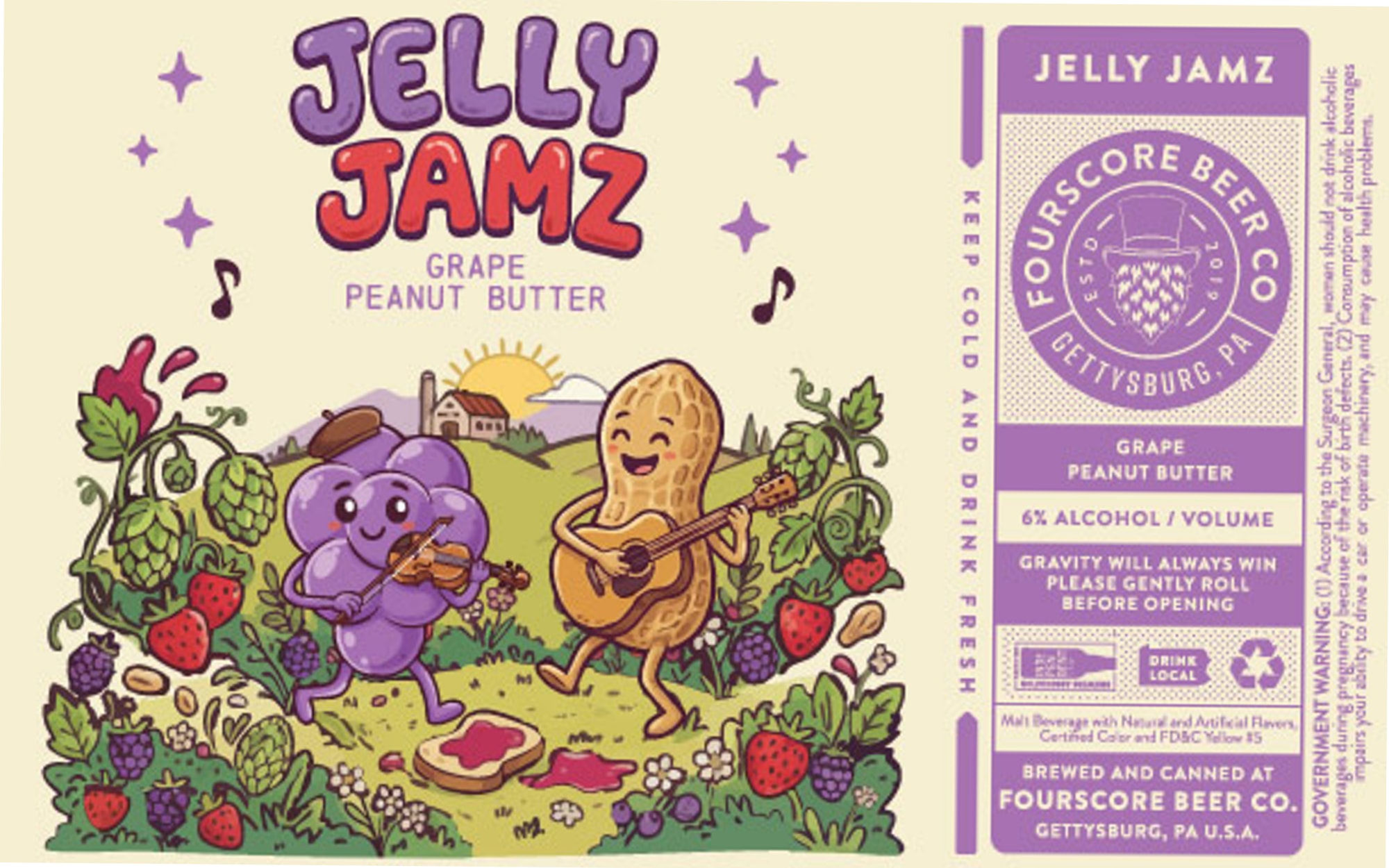 Jelly Jamz by Fourscore Beer Co. - beer label