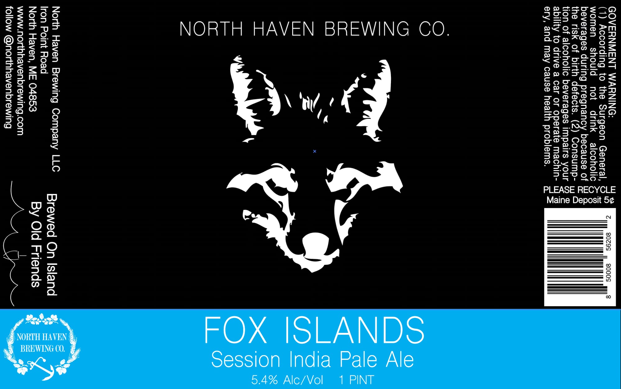 Fox Islands by North Haven Brewing Co. - beer label