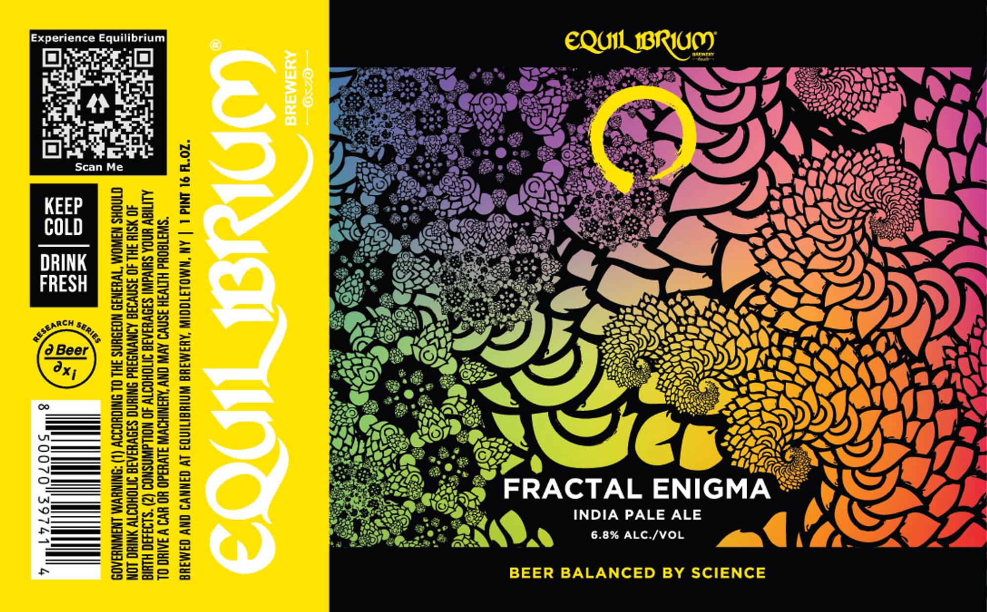 Fractal Enigma by Equilibrium Brewery - beer label