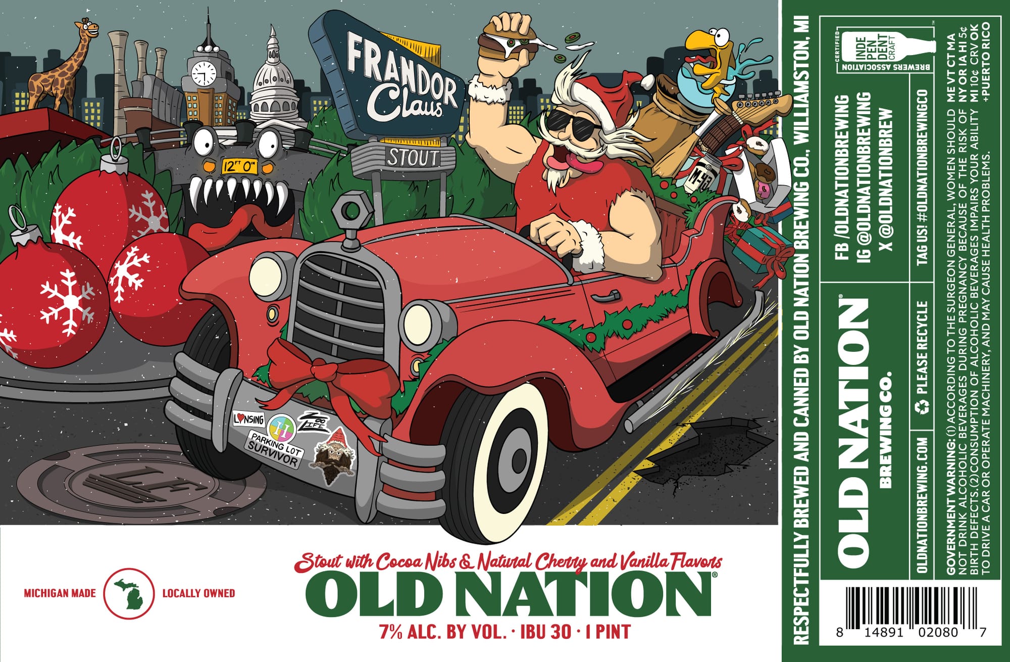 Frandor Class Stout by Old Nation Brewing - beer label