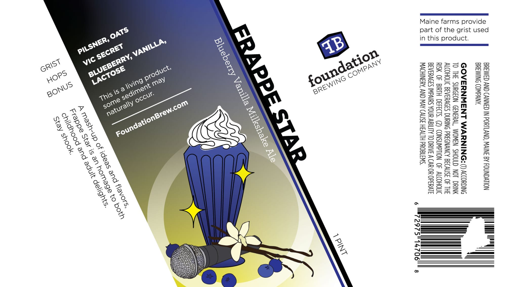 Frappe Star by Foundation Brewing Company - beer label