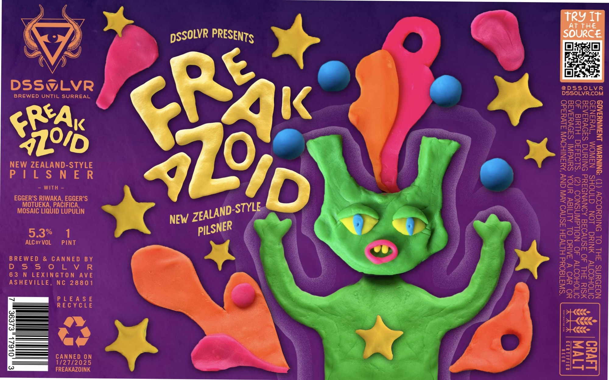Freak Azoid by DSSOLVR - beer label