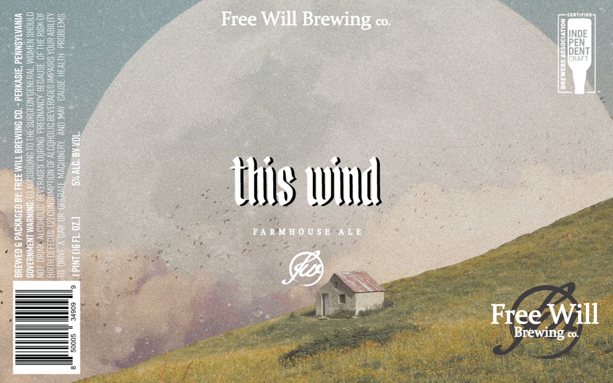 This Wind by Free Will Brewing Co. - beer label