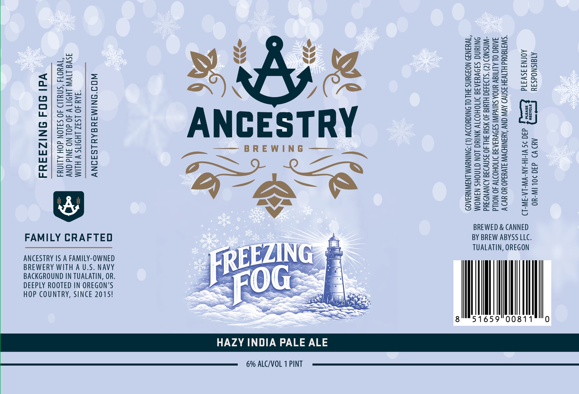 Freezing Fog by Ancestry Brewing - beer label