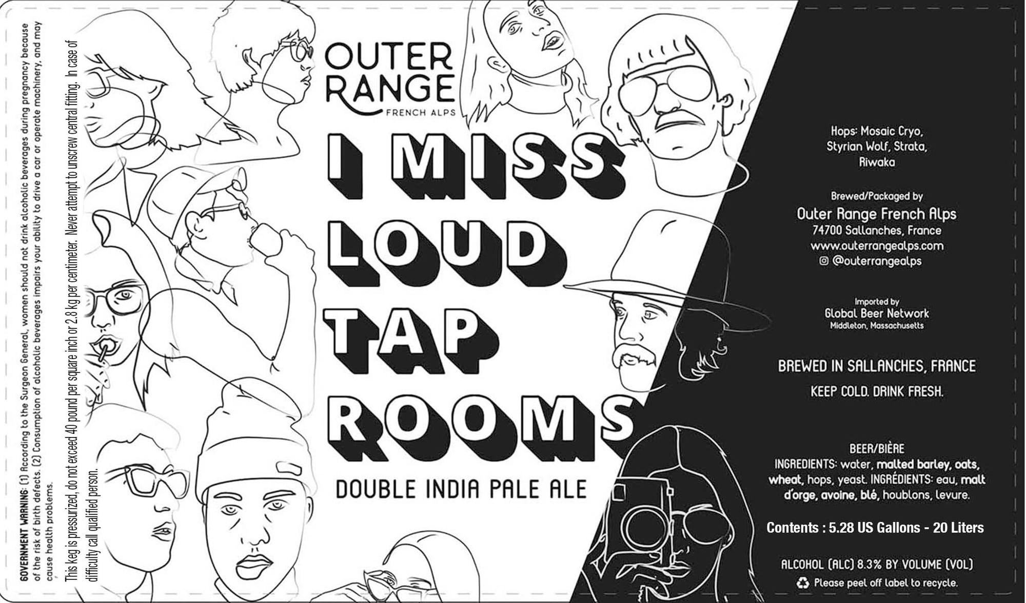 French Alps Loud Rooms by Outer Range - beer label
