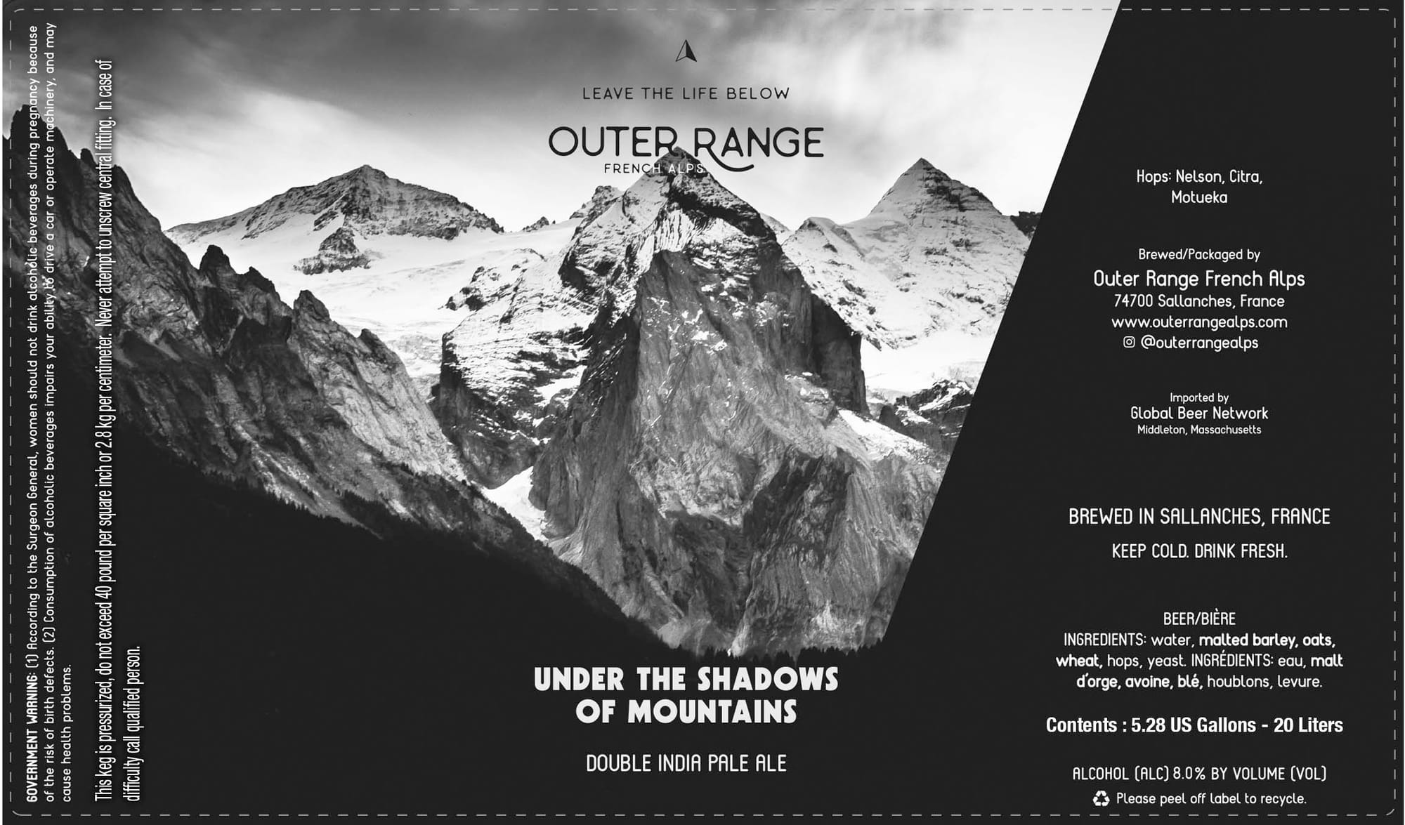 French Alps by Outer Range - beer label
