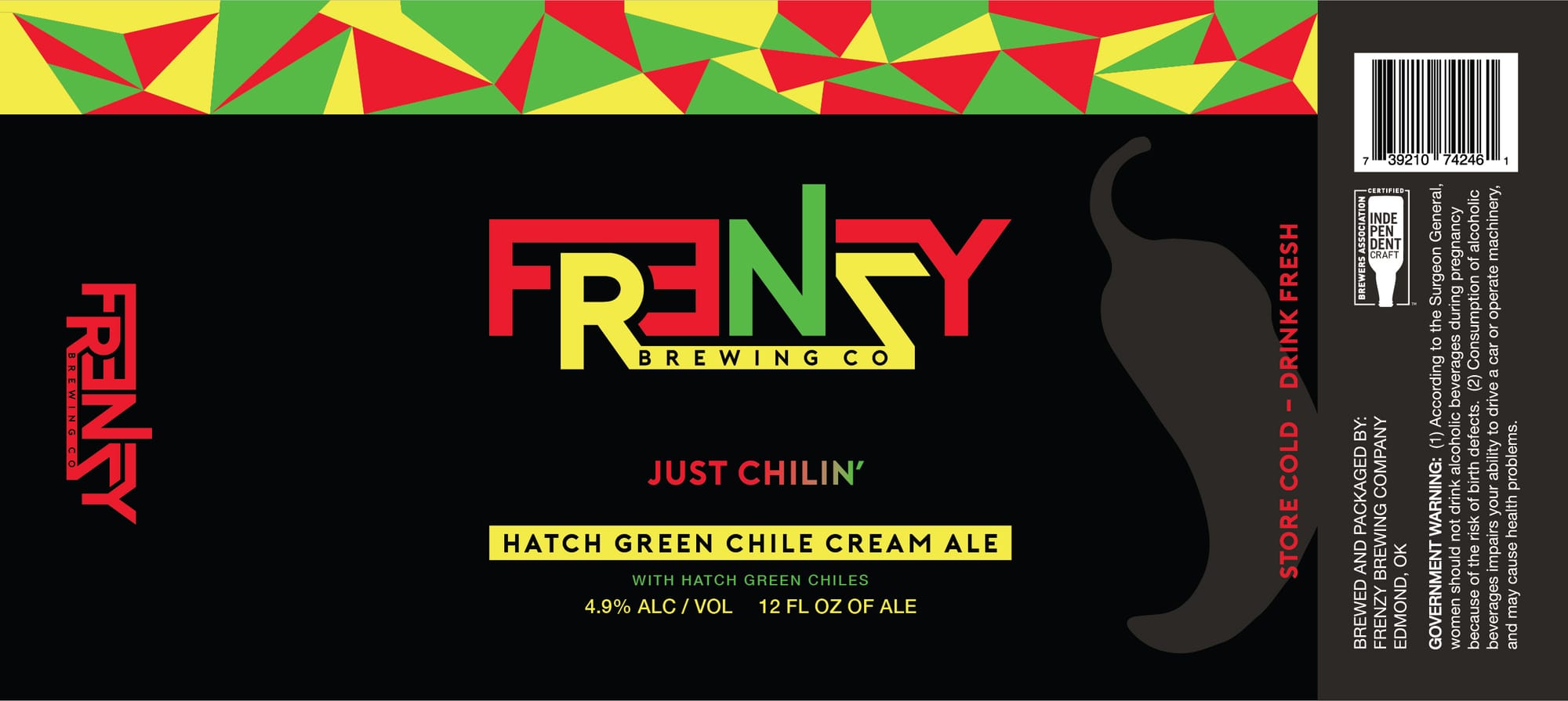 Just Chilin’ by Frenzy Brewing Co. - beer label
