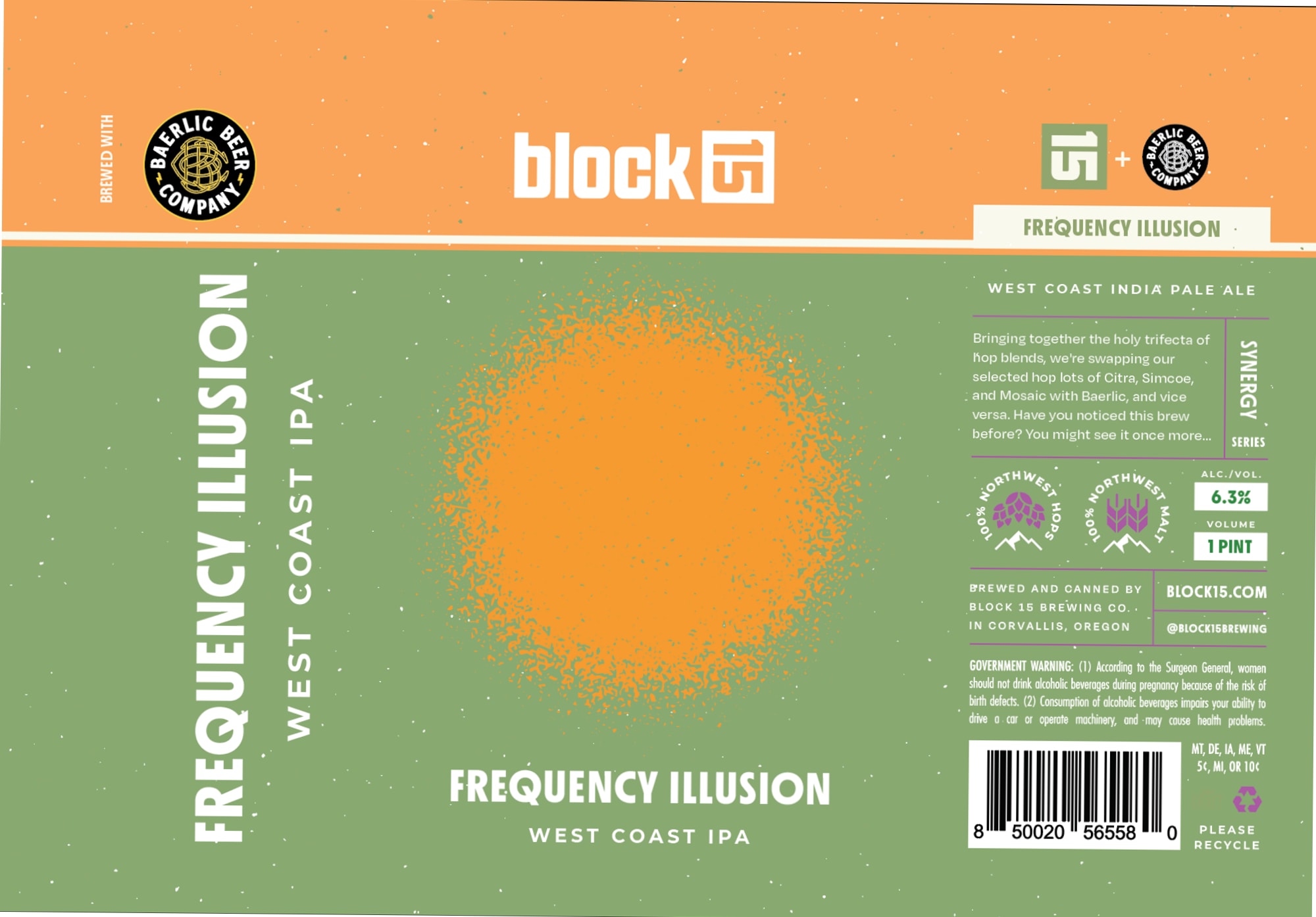 Frequency Illusion by Block 15 Brewing Co. - beer label