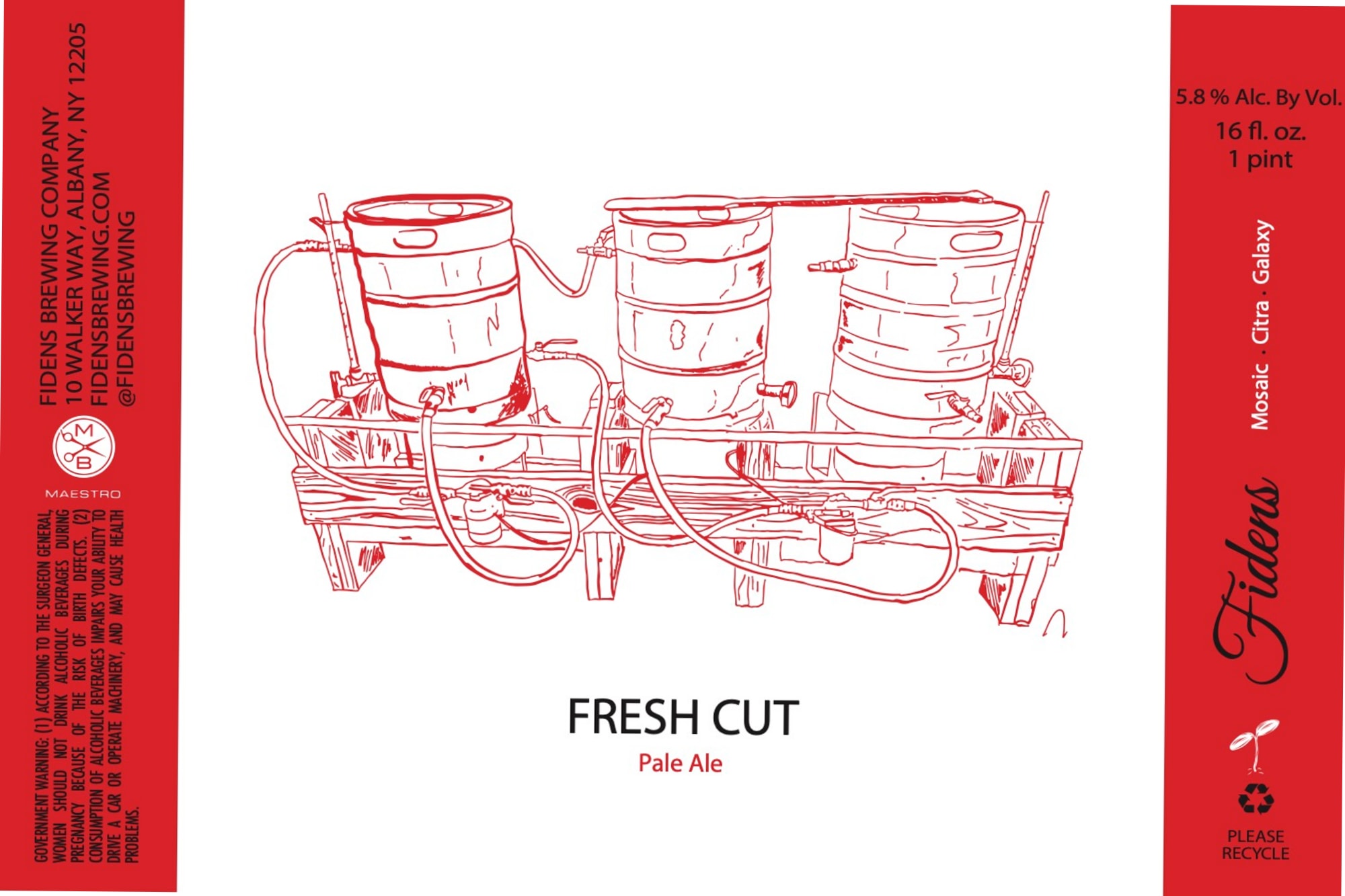 Fresh Cut by Fidens Brewing Company - beer label
