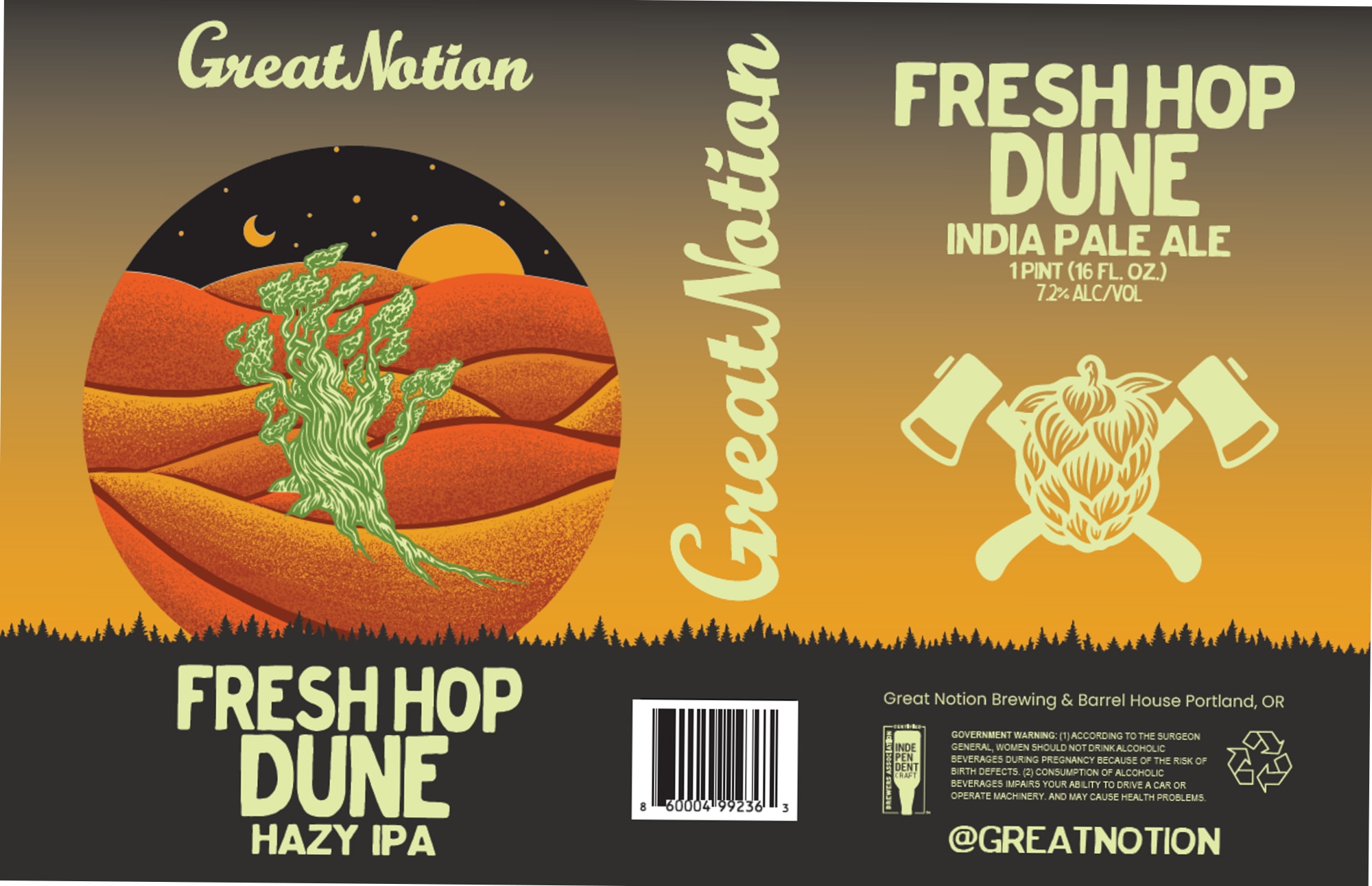 Fresh Hop Dune by Great Notion Brewing & Barrel House - beer label