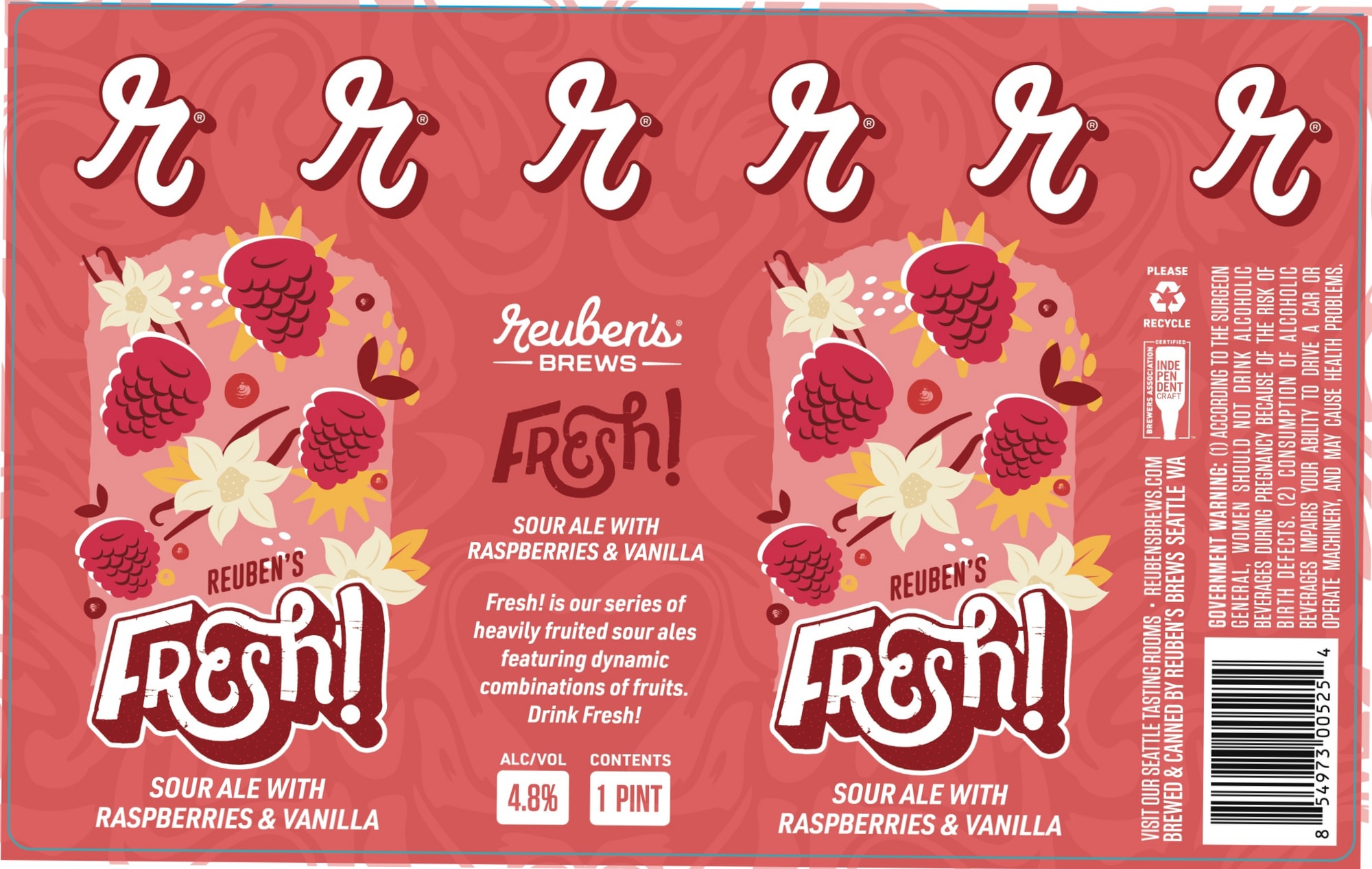 Fresh! by Reuben's Brews - beer label