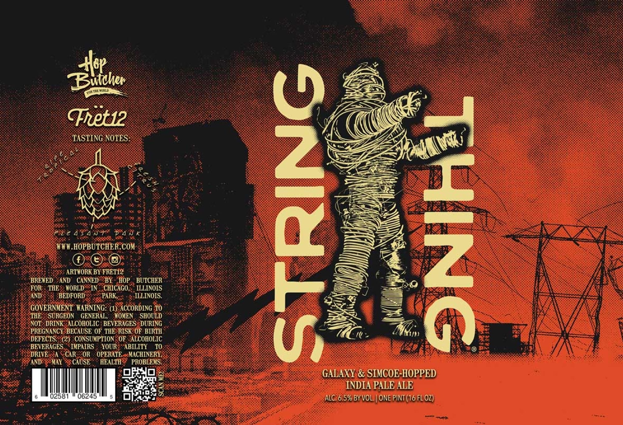 Fret12 by Hop Butcher Brewing - beer label