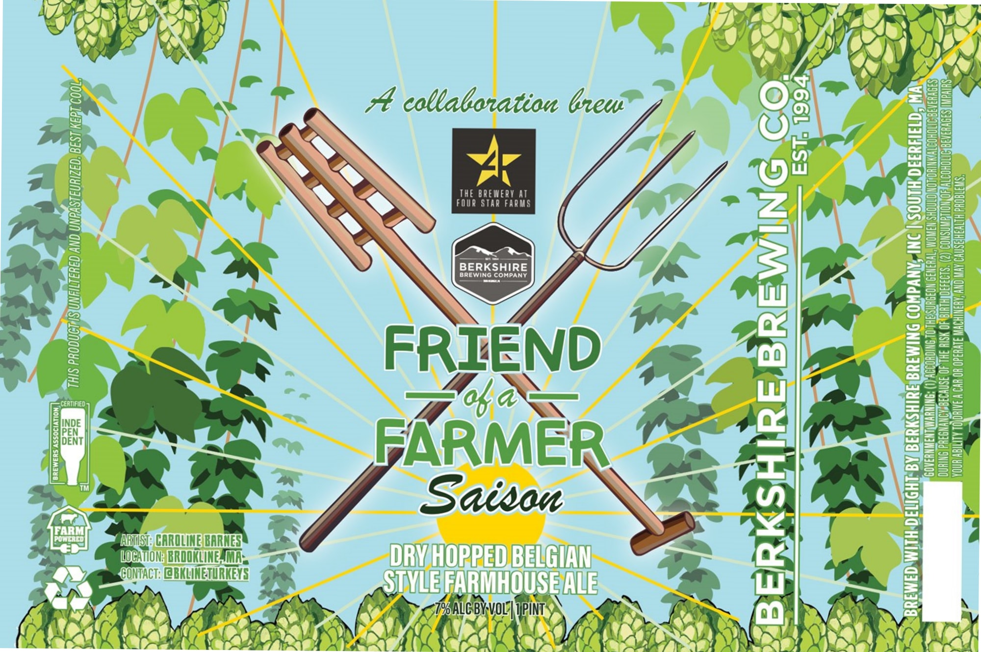 Friend of a Farmer by Berkshire Brewing Company - beer label