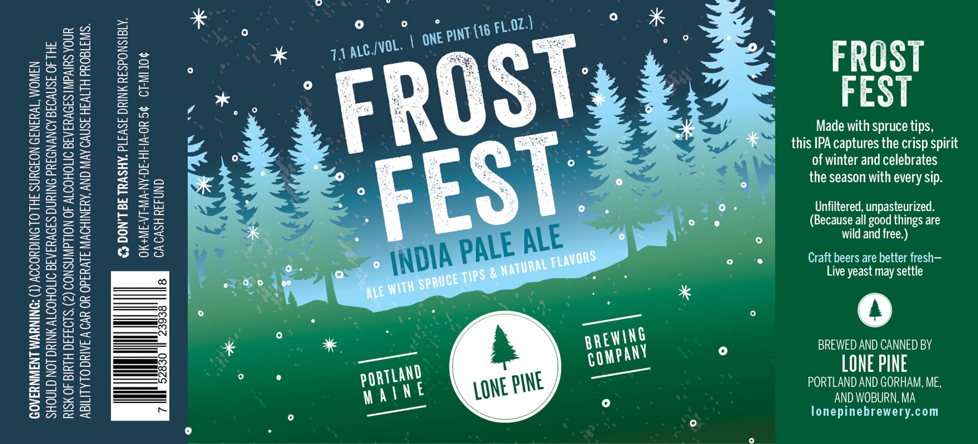 Frost Fest by Lone Pine Brewing Company - beer label