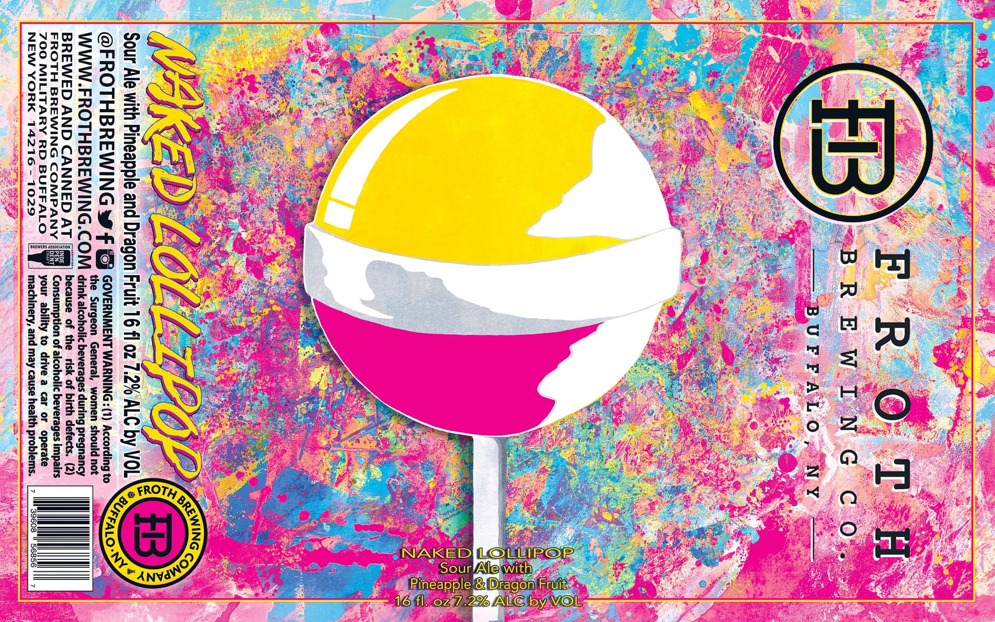 Naked Lollipop by Froth Brewing Company - beer label