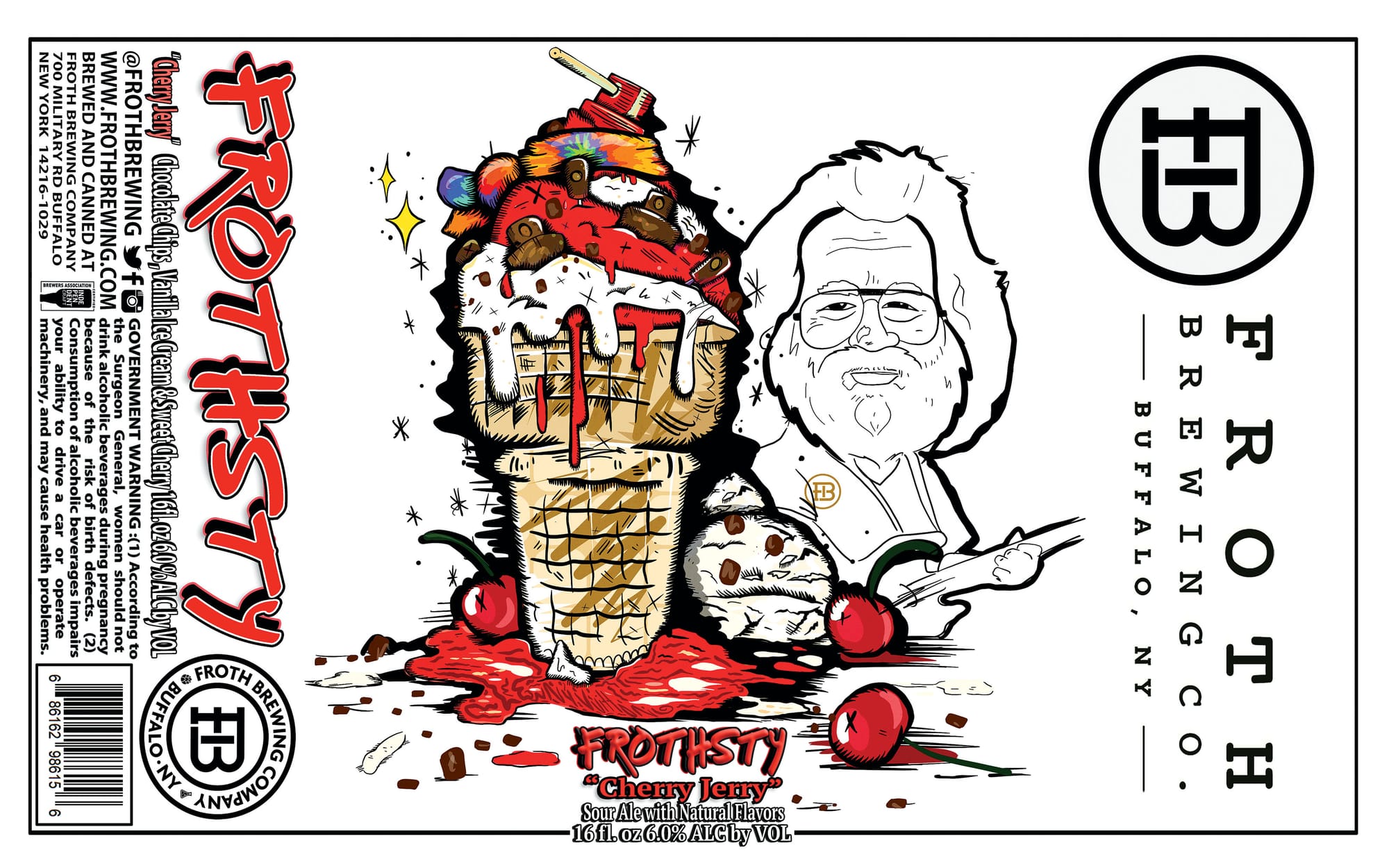 Cherry Jerry by Frothy Brewing - beer label