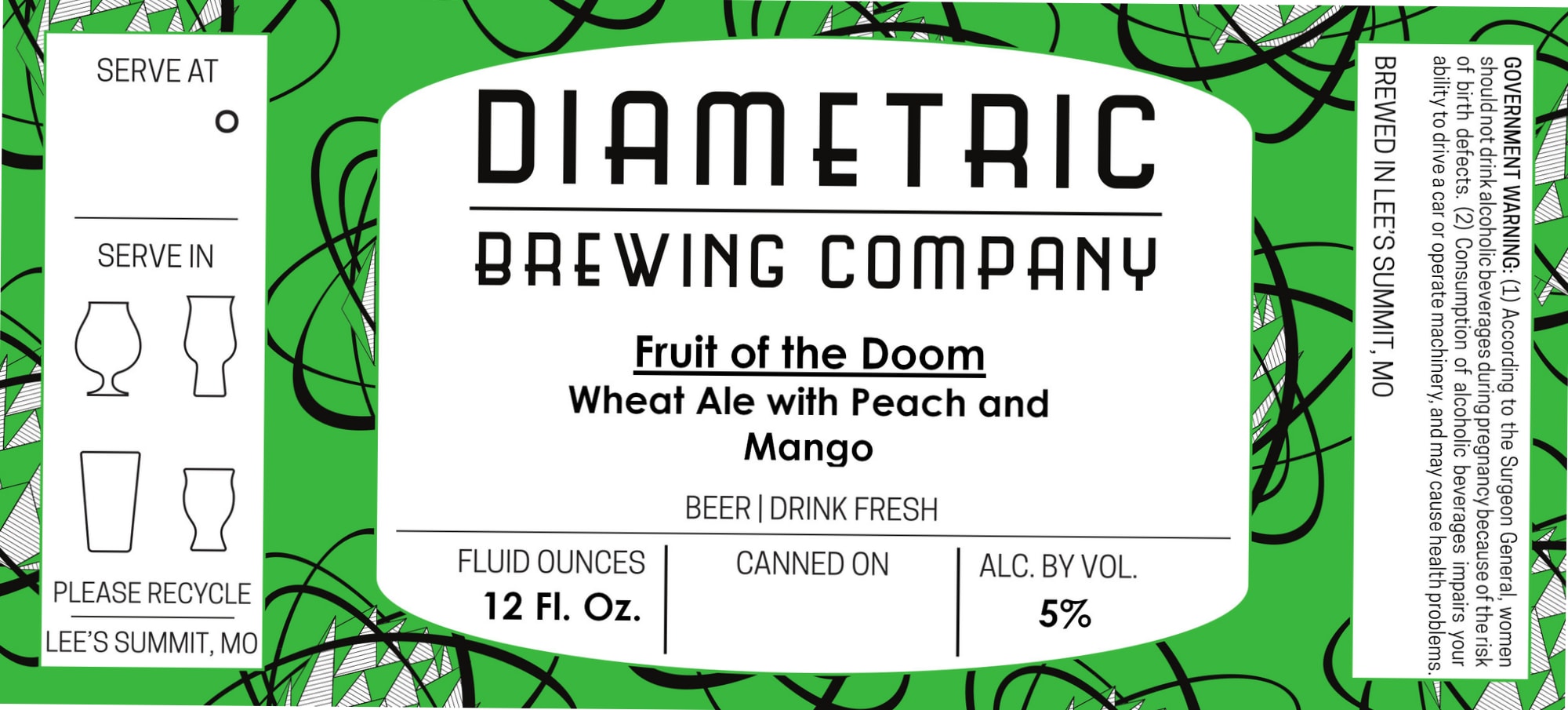 Fruit of the Doom by Diametric Brewing Company - beer label