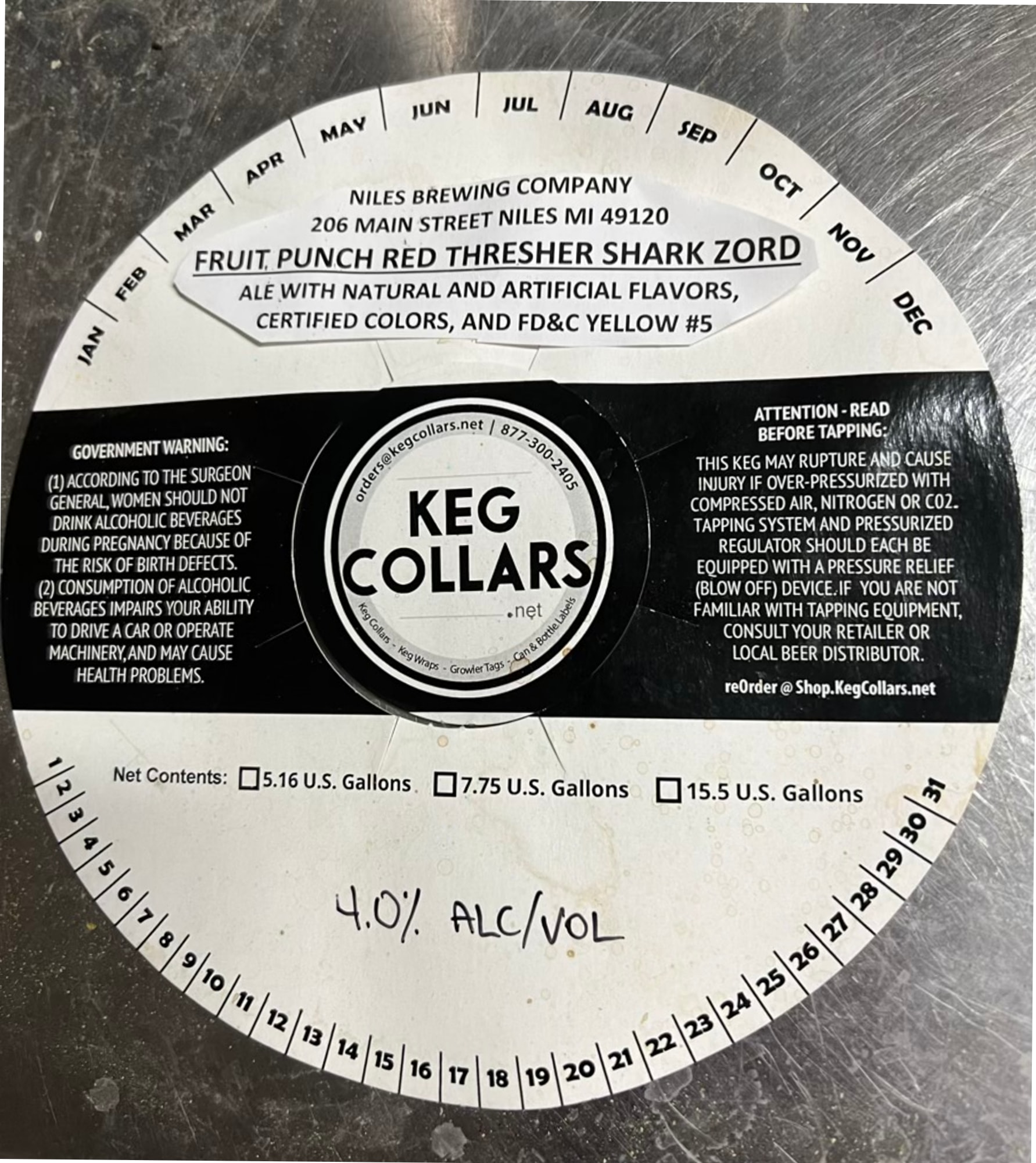 Fruit Punch Thresher Shark Zord by Niles Brewing Company - beer label
