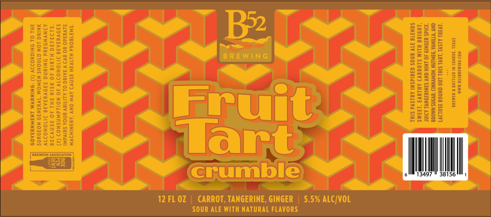 Fruit Tart Crumble by B52 Brewing - beer label