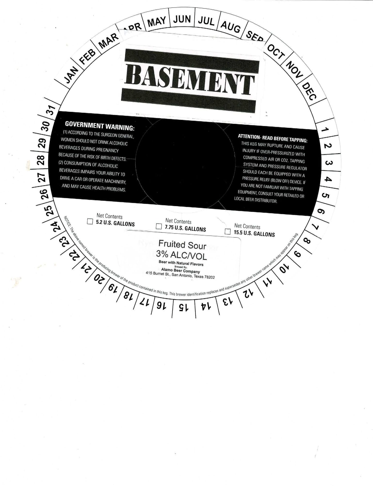 Fruited Sour by Alamo Beer Company - beer label