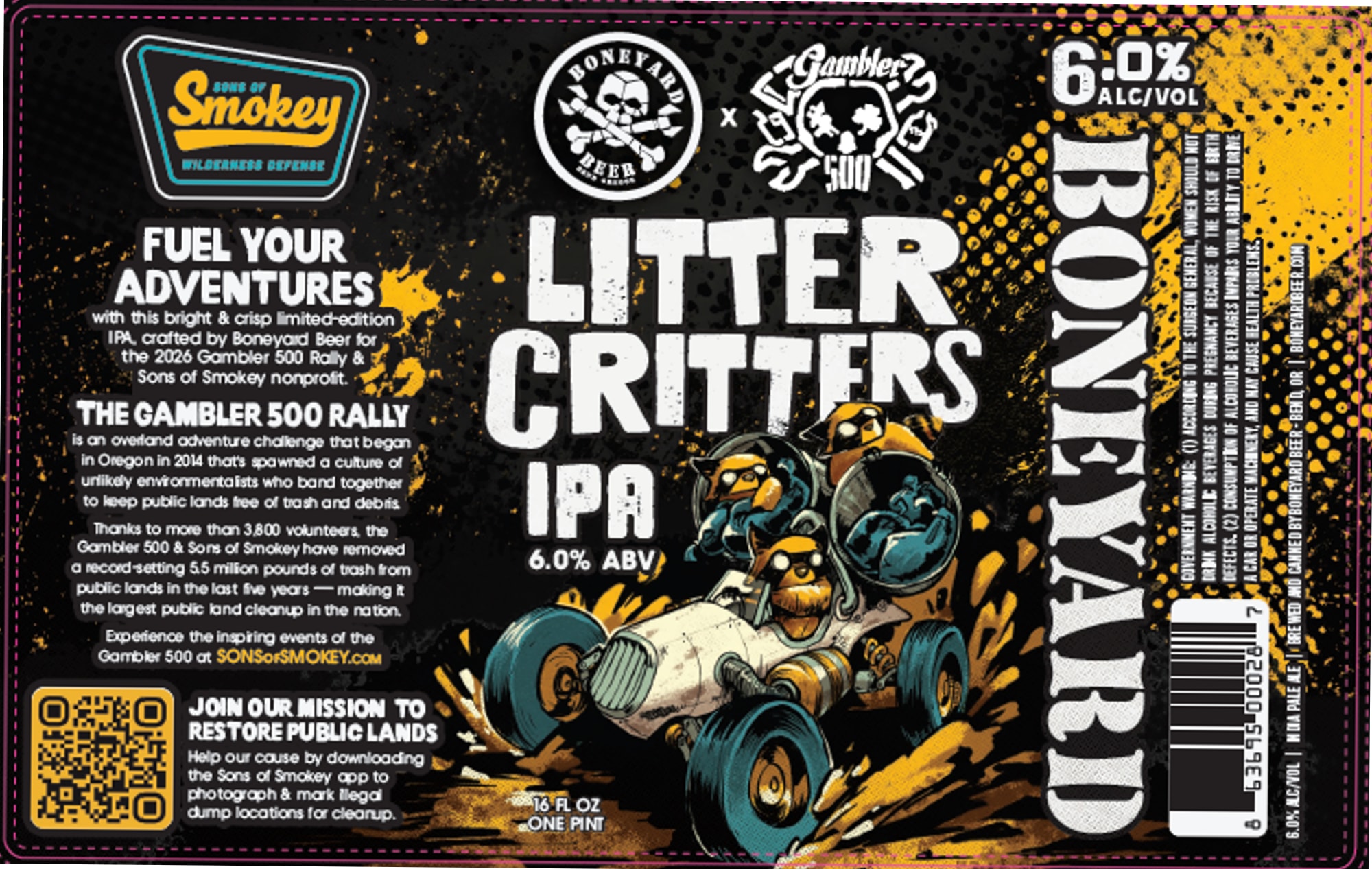 Fuel Your Litter Critters by Boneyard Beer - beer label
