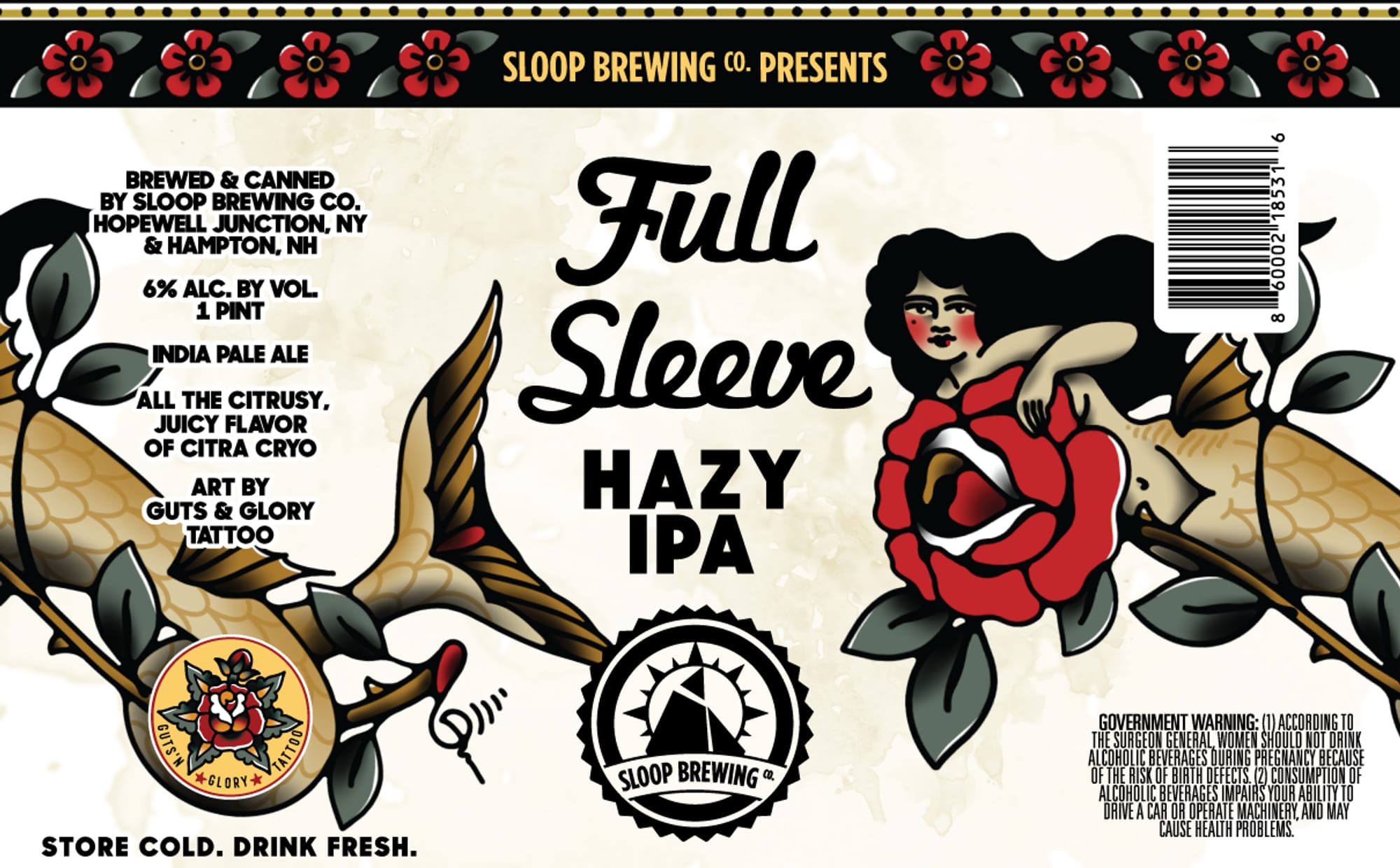 Full Sleeve by Sloop Brewing Co. - beer label