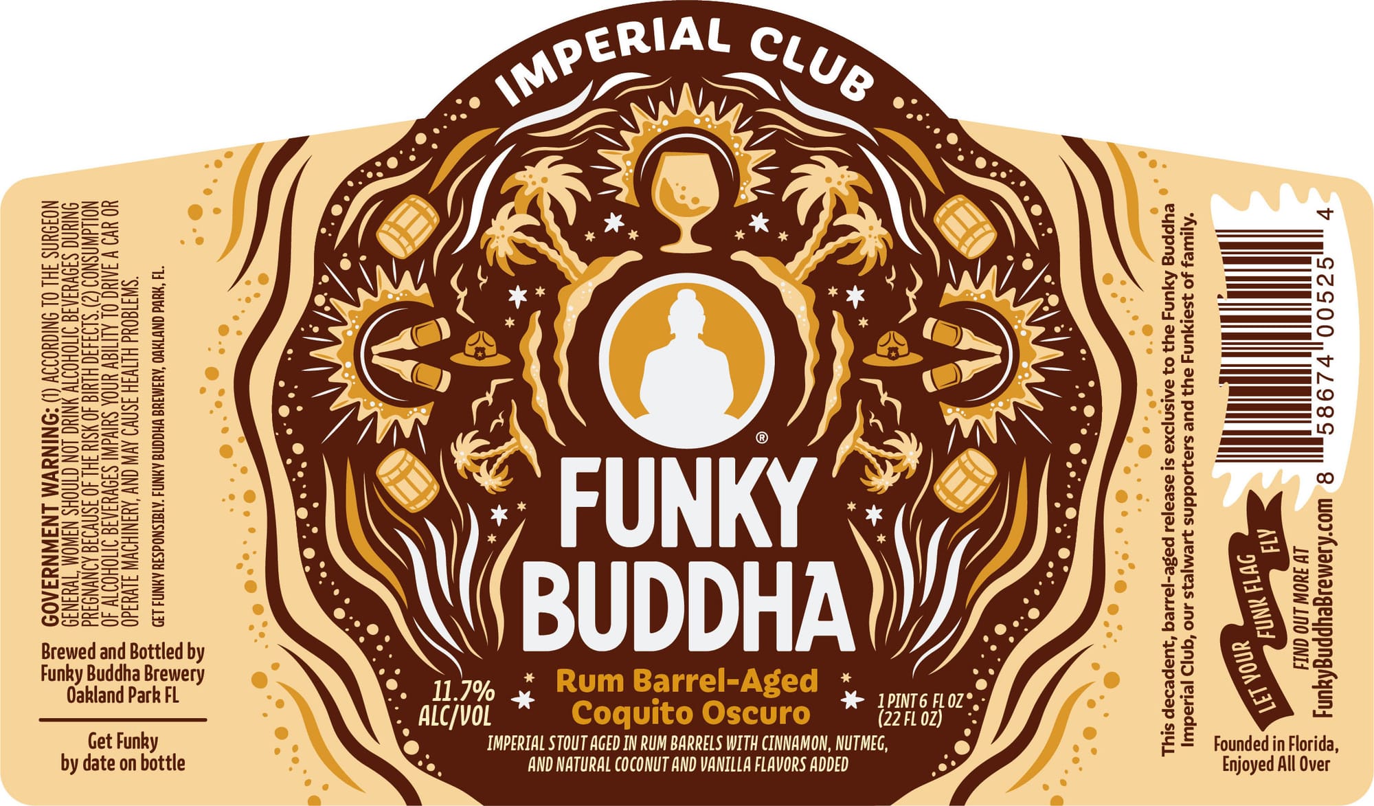 Coquito Oscuro by Funky Buddha Brewery - beer label