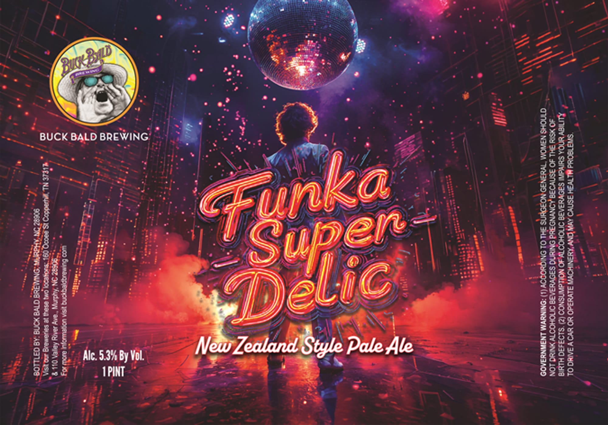 Funka Super Delic by Buck Bald Brewing - beer label