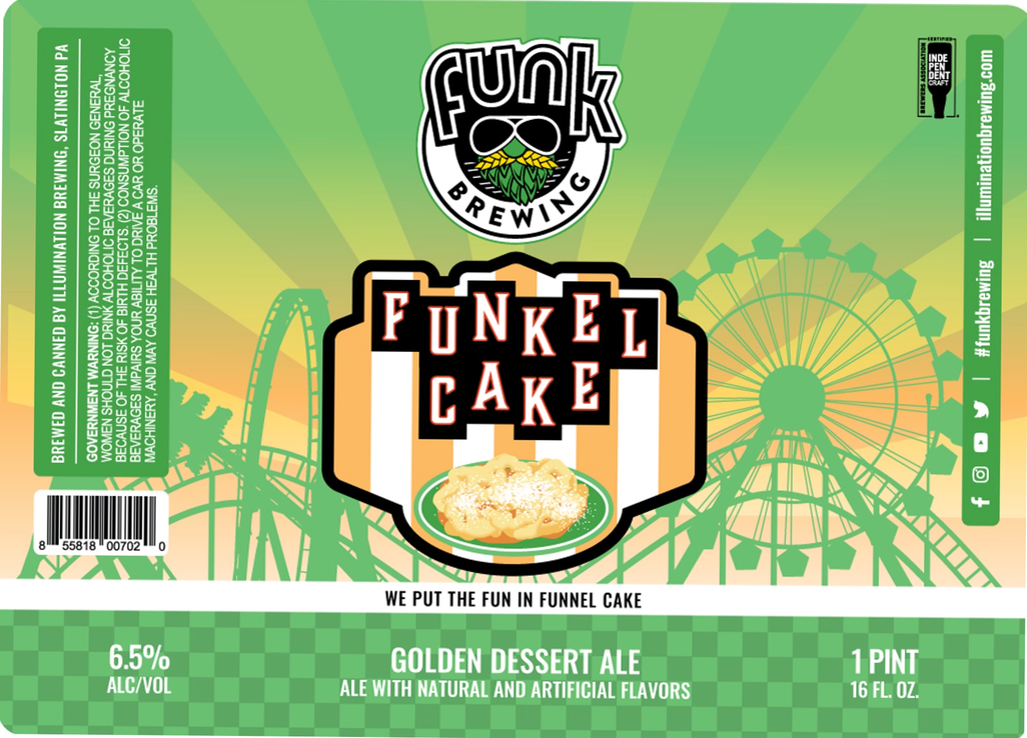 Funkel Cake by Illumination Brewing - beer label