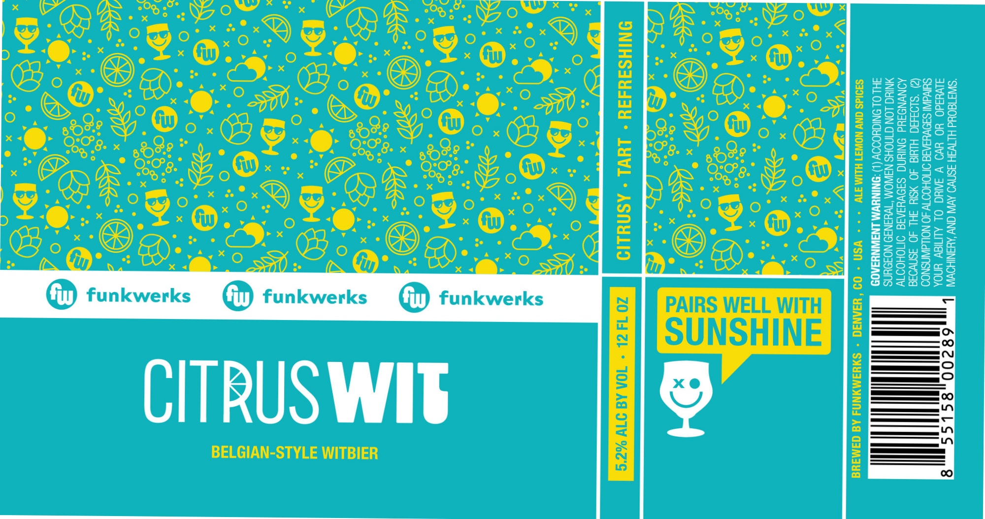 Citrus Wit by Funkwerks - beer label