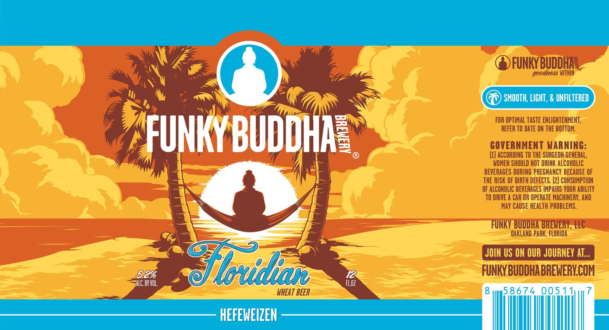 Floridian by Funky Buddha Brewery - beer label