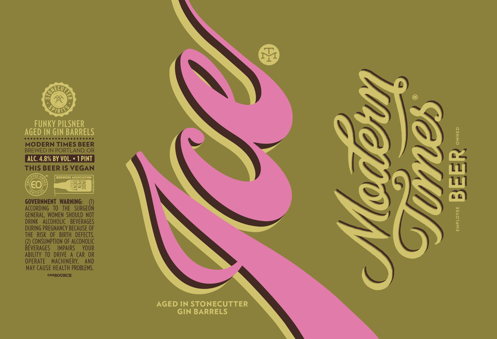 Funky Pilsner by Modern Times Beer - beer label