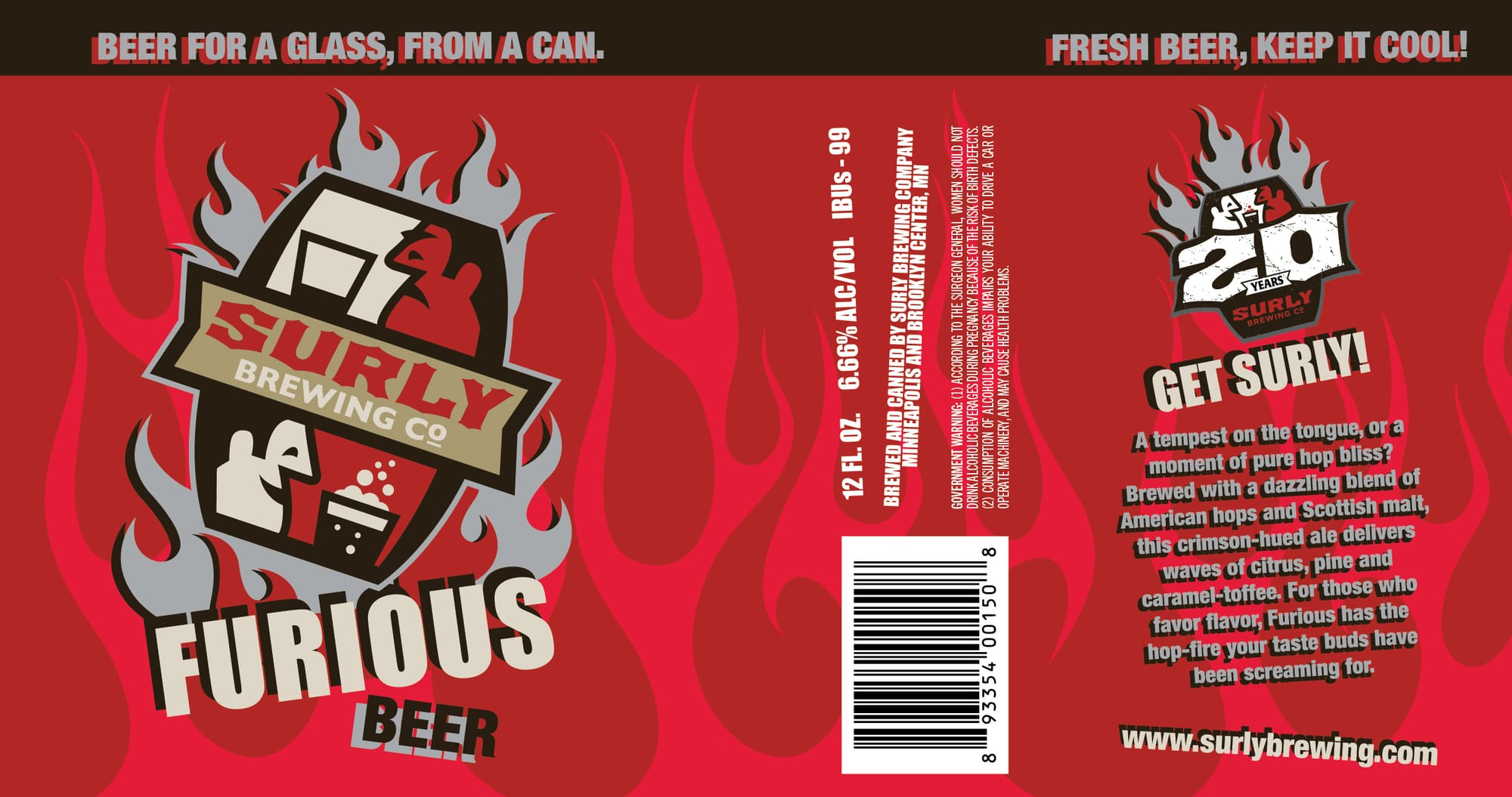 Furious by Surly Brewing Co. - beer label