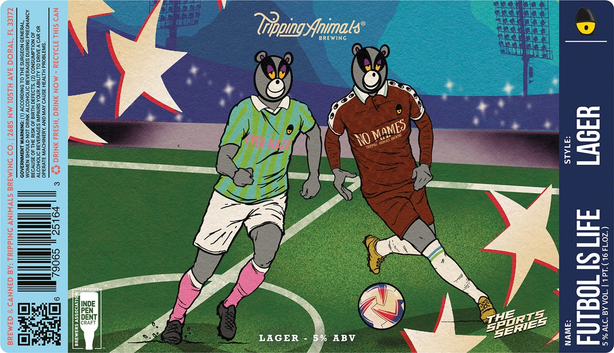 Futbol Is Life by Tripping Animals Brewing - beer label