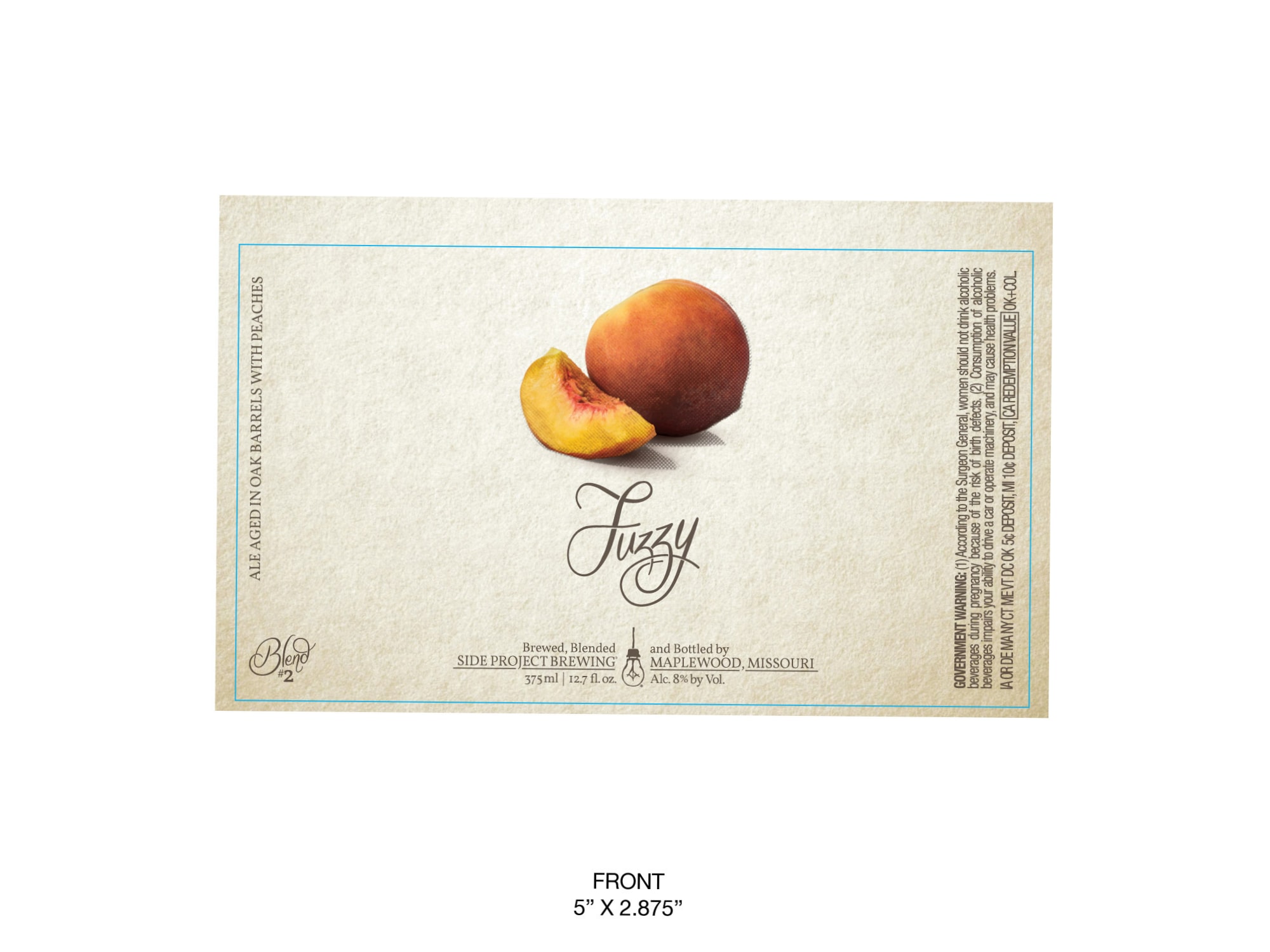 Fuzzy by Side Project Brewing - beer label