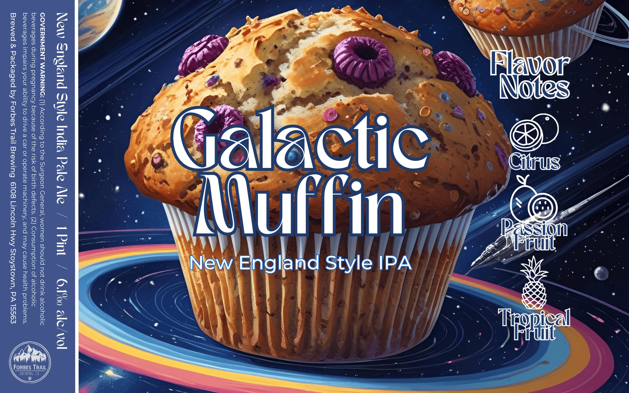 Galactic Muffin by Forbes Trail Brewing - beer label