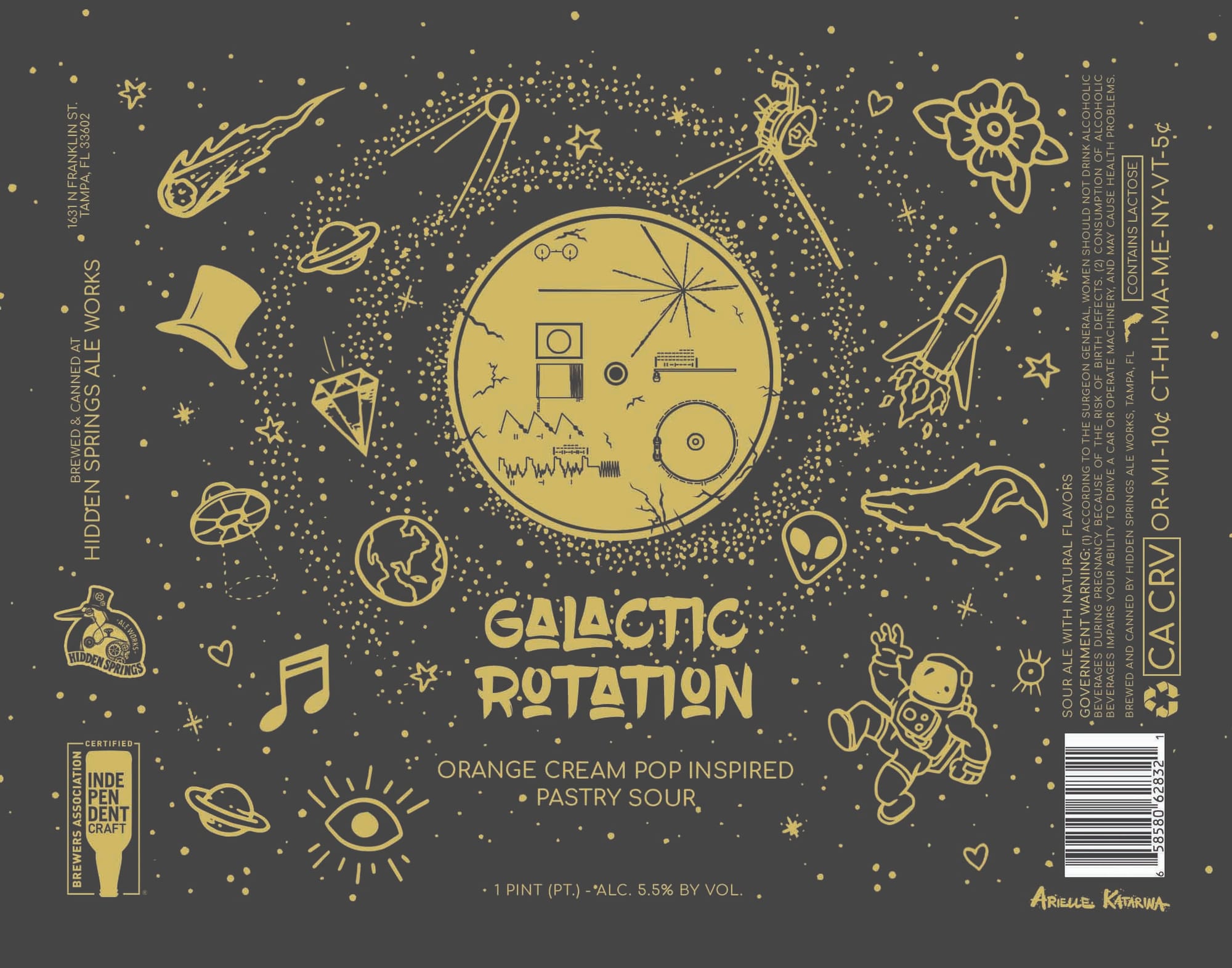 Galactic Rotation by Hidden Springs Ale Works - beer label