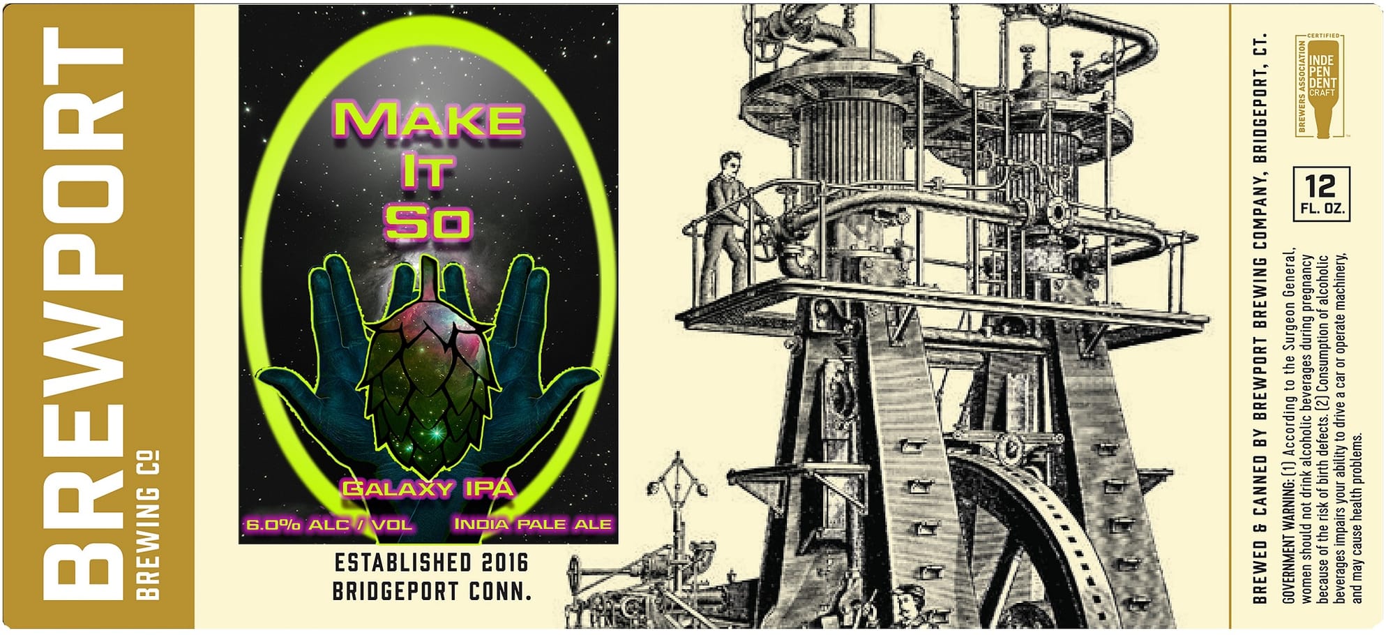 Galaxy IPA by Brewport Brewing Co. - beer label