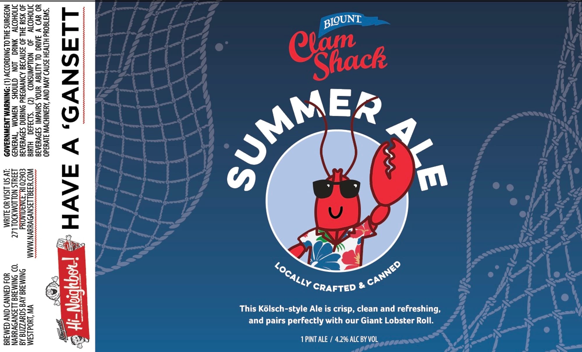 Gansett Summer Ale by Narragansett Brewing Co. - beer label