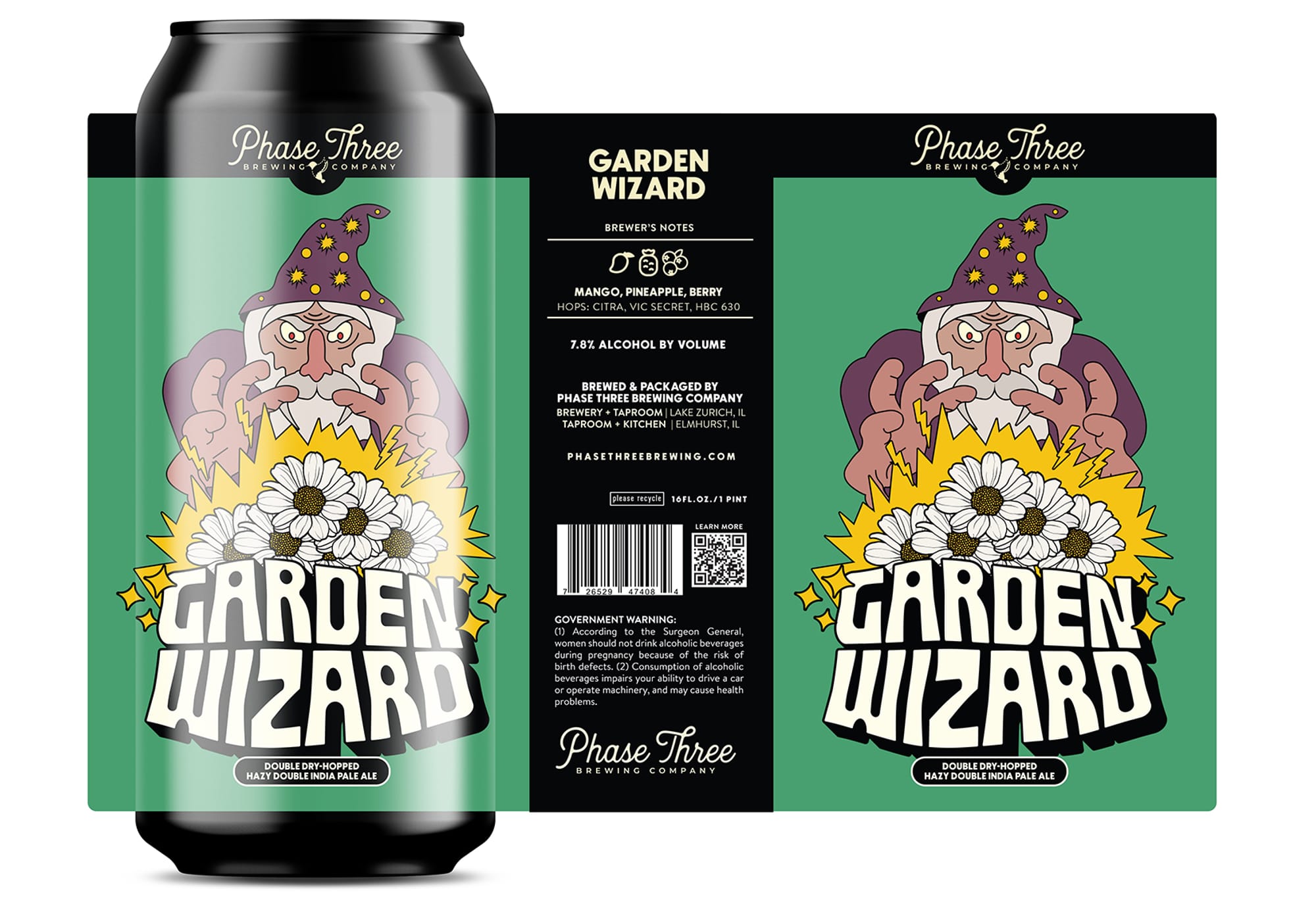 Garden Wizard by Phase Three Brewing Company - beer label