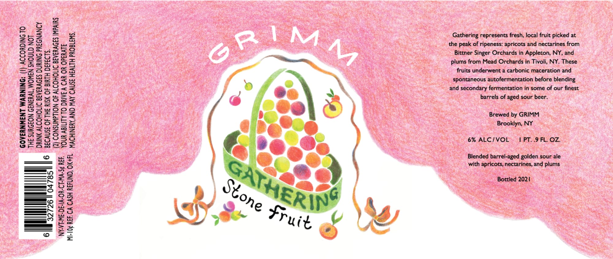 Gathering Stone Fruit by Grimm Artisanal Ales - beer label