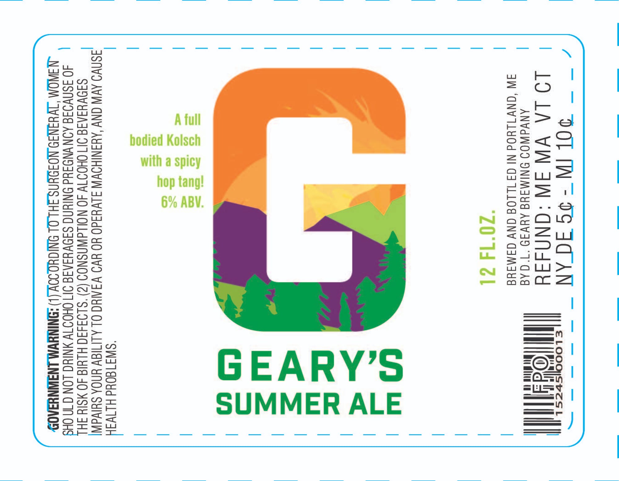 Geary’s Summer Ale by D.L. Geary Brewing Company - beer label