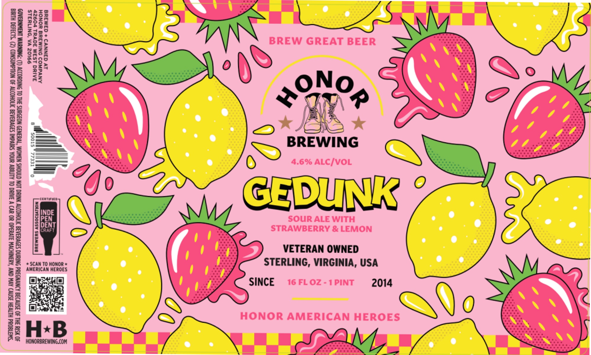 Gedunk by Honor Brewing - beer label