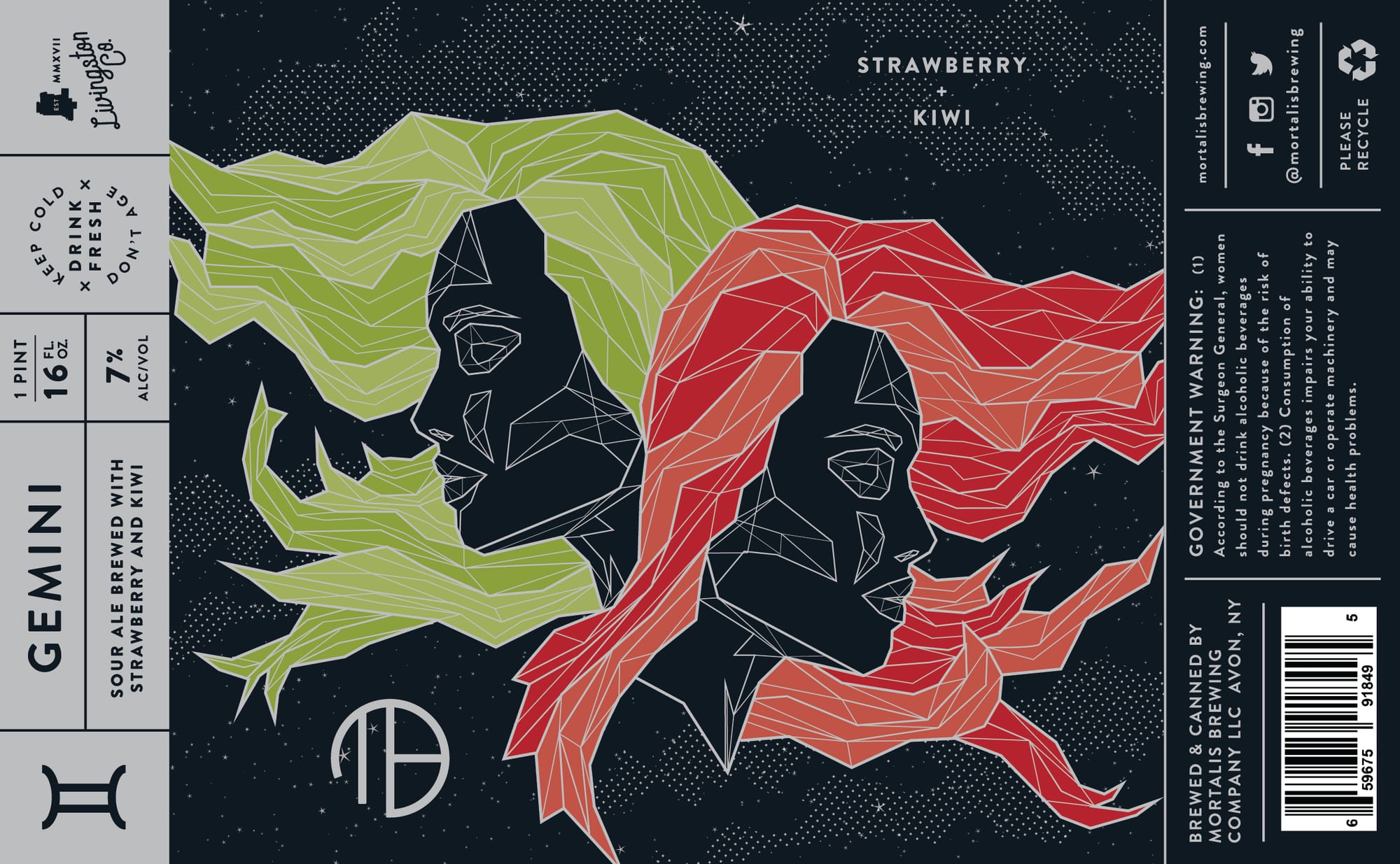 Gemini by Livingston Brewing - beer label