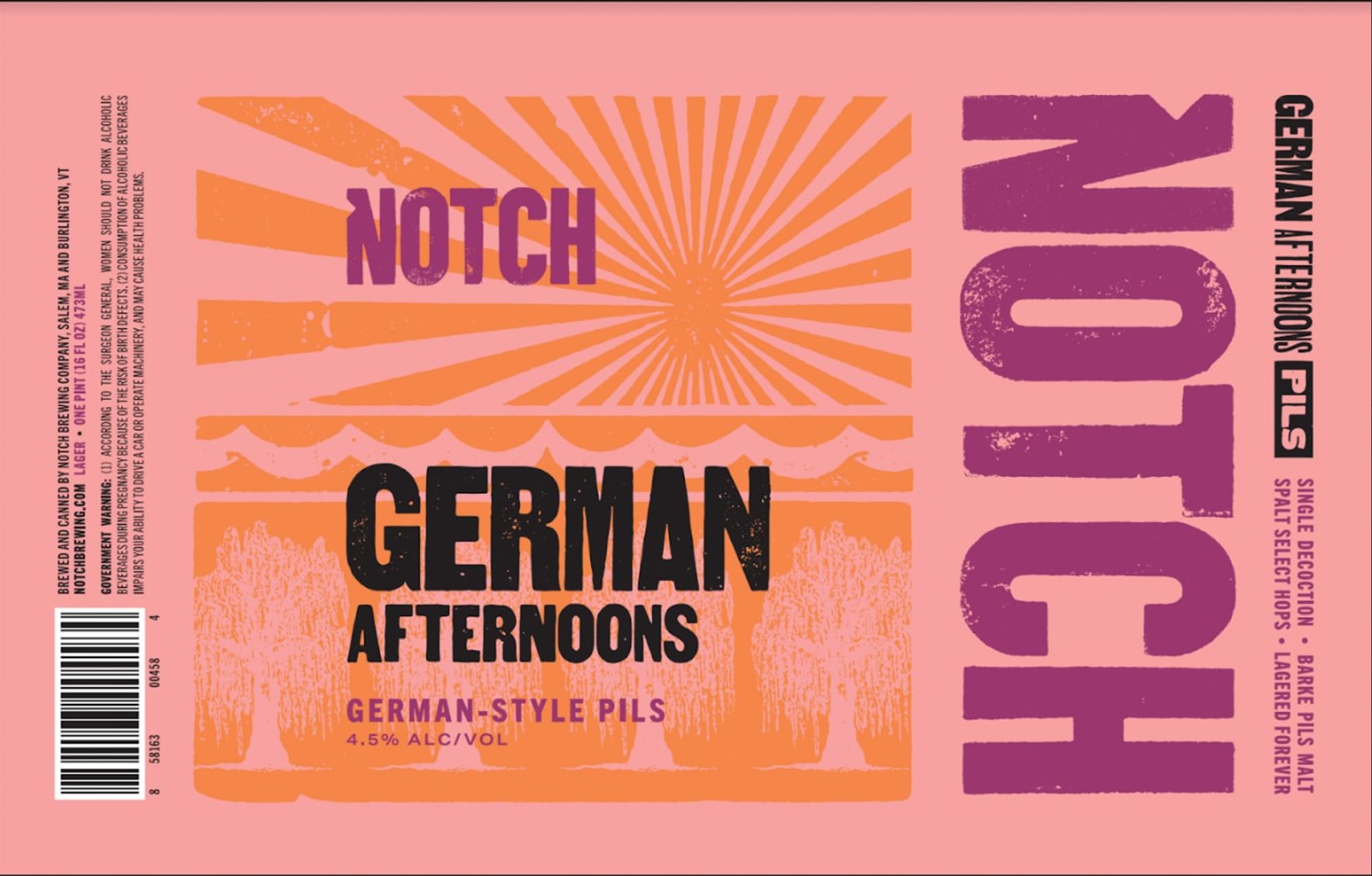 German Afternoons by Notch Brewing - beer label