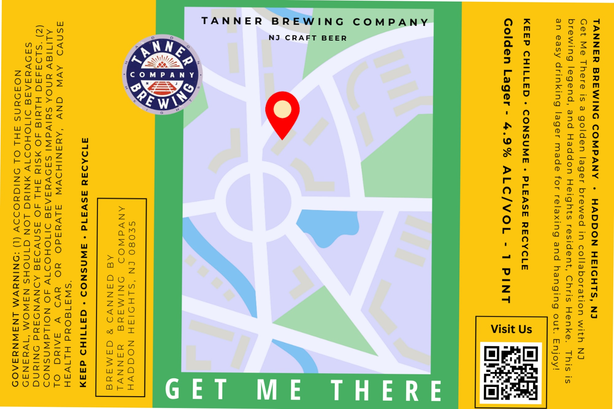 Get Me There by Tanner Brewing Company - beer label