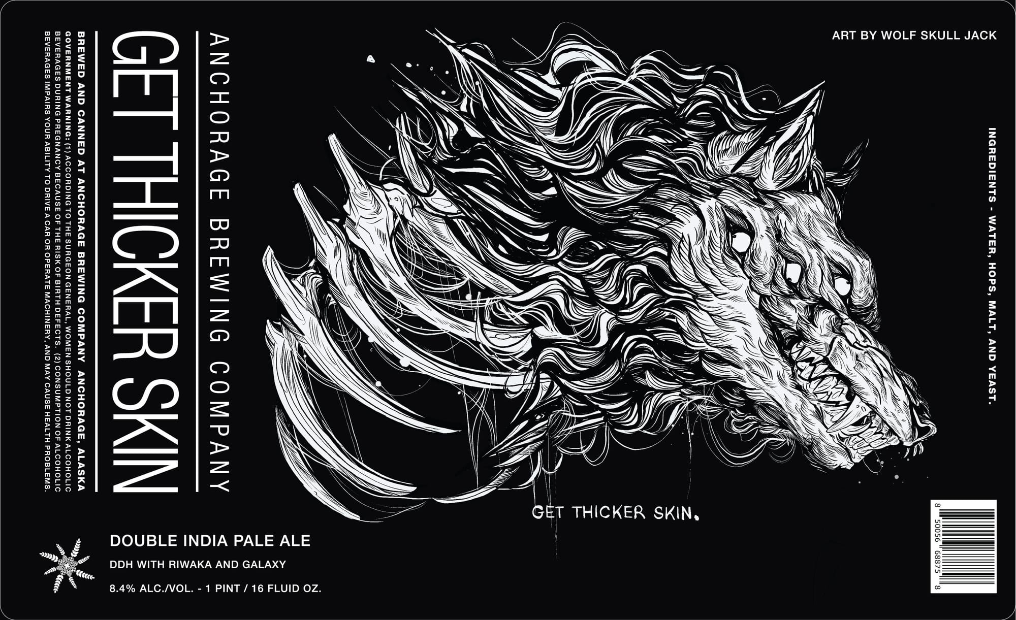 Get Thicker Skin by Anchorage Brewing - beer label