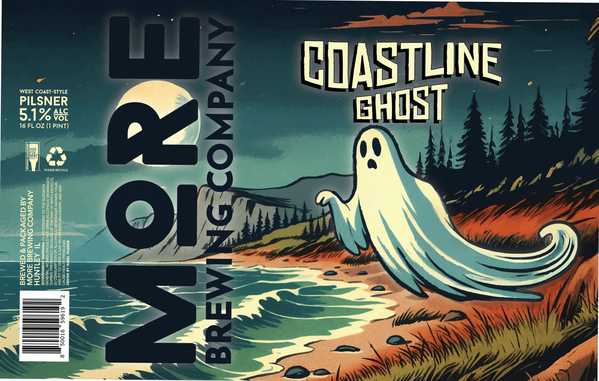 Ghost by Coastline Brewing Company - beer label