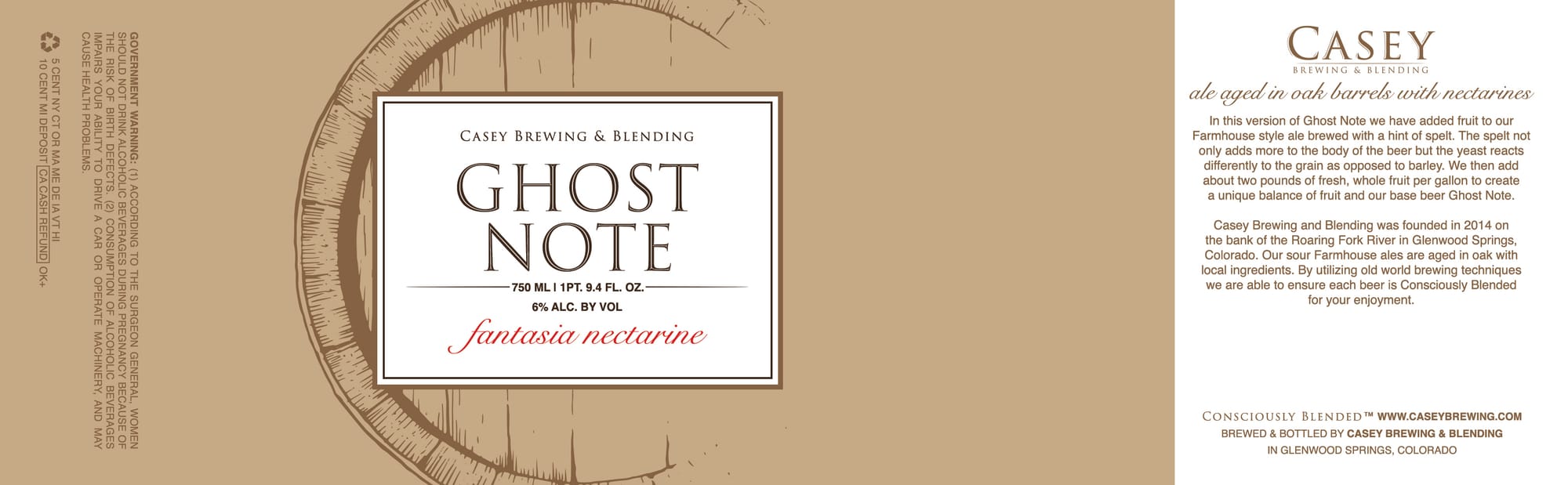 Ghost Note by Casey Brewing & Blending - beer label