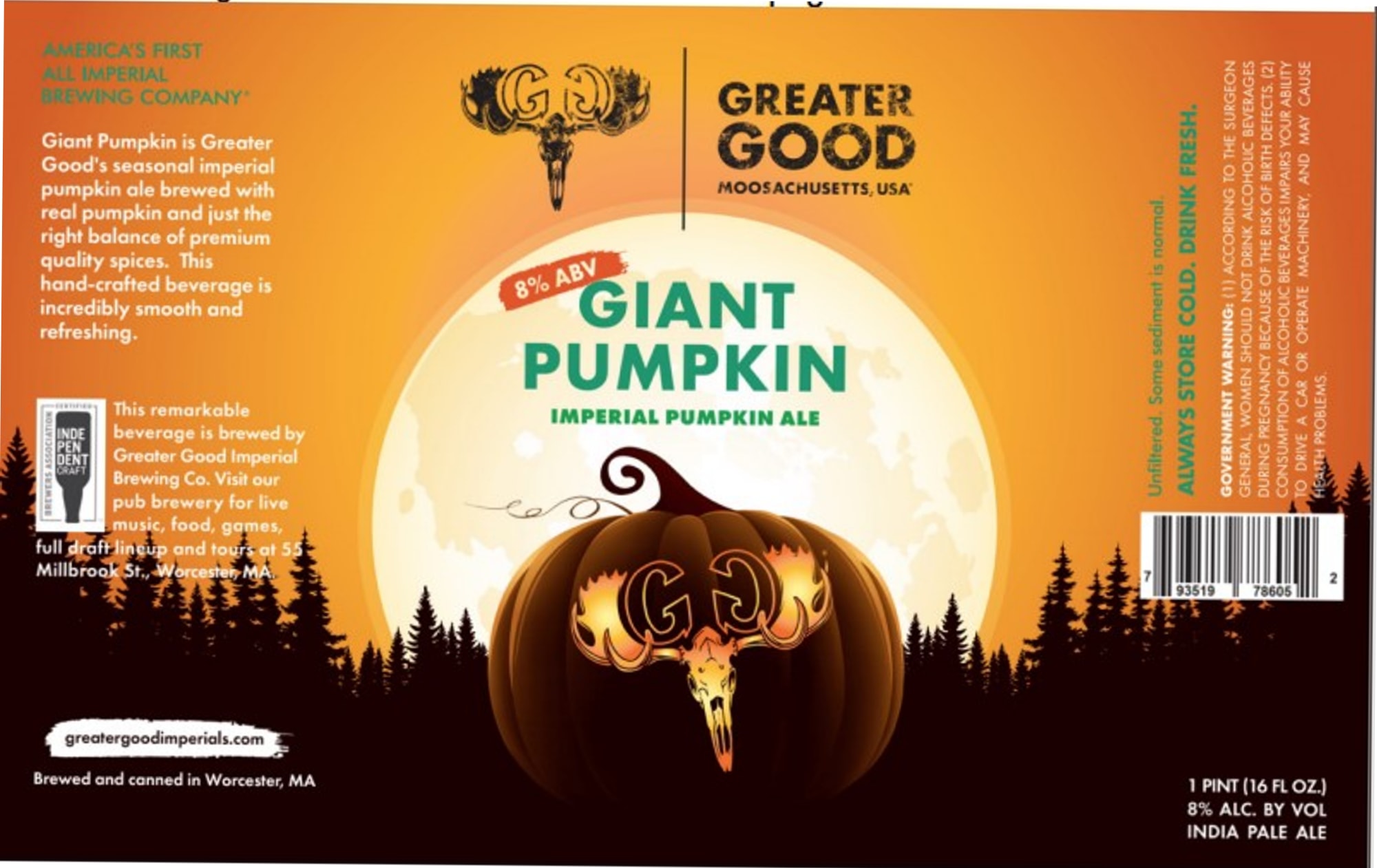Giant Pumpkin by Greater Good Imperial - beer label